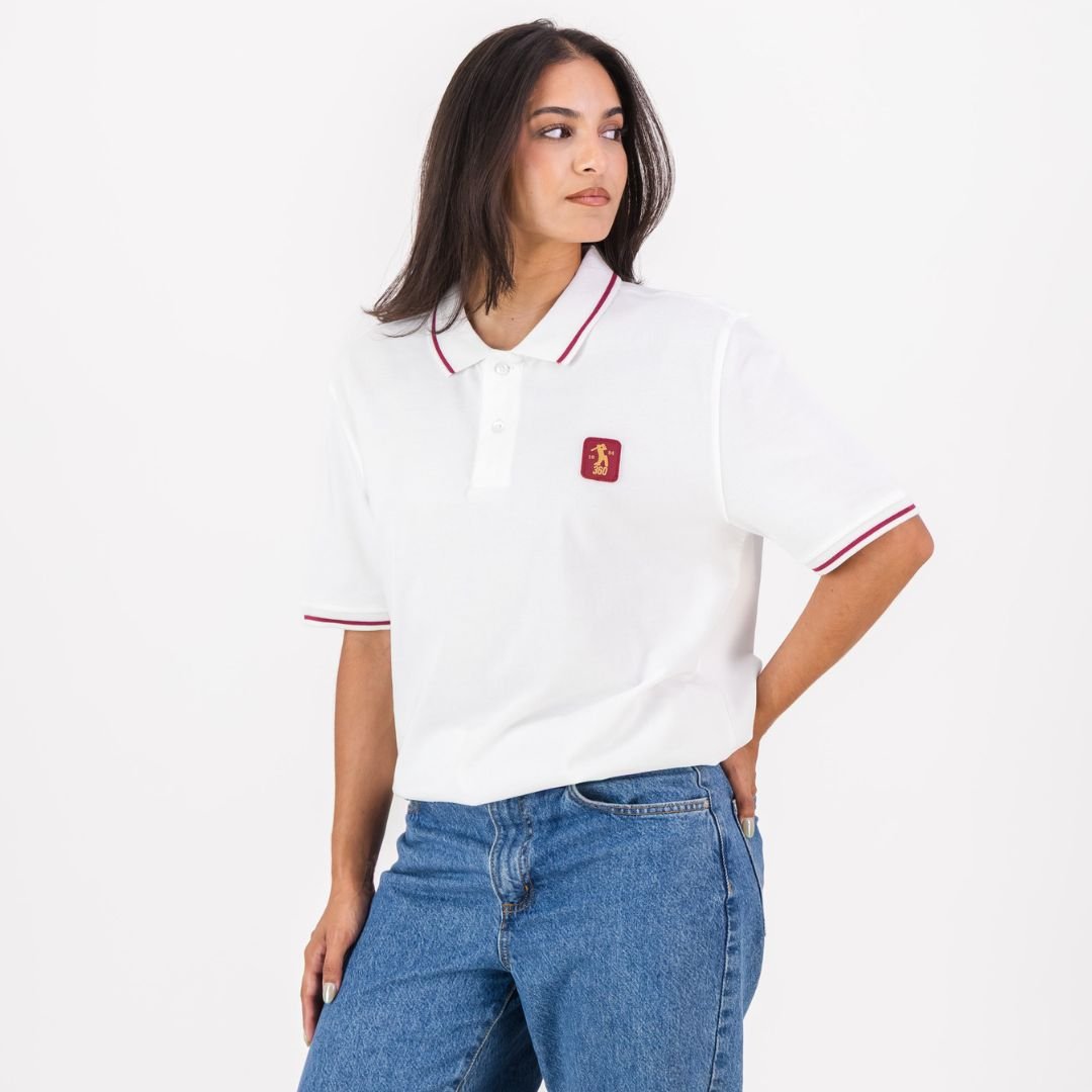 AB de Villiers 360 Small Logo Short Sleeve Polo White - Old School