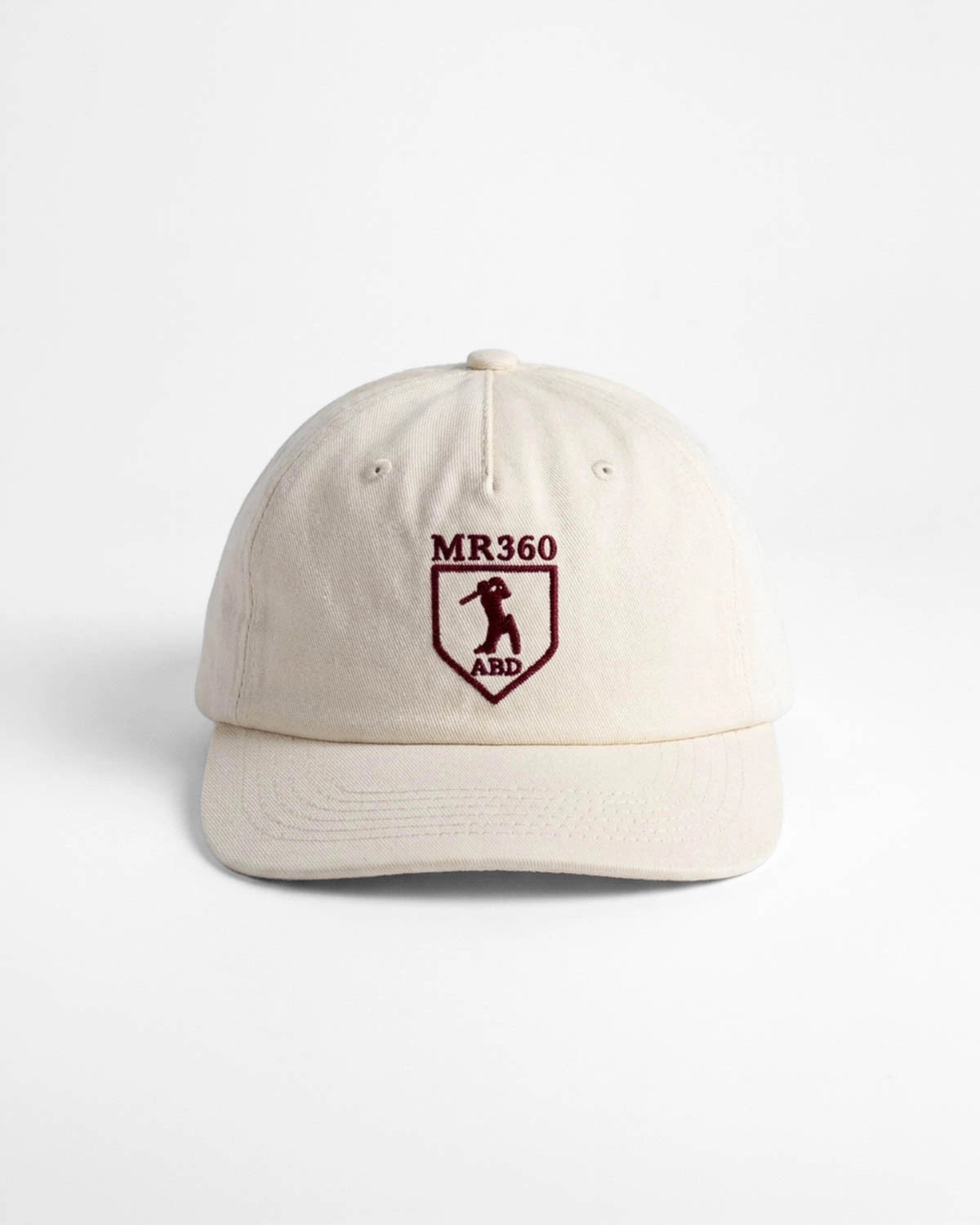 AB de Villiers 360 Crest Traditional Cap Plain Ivory