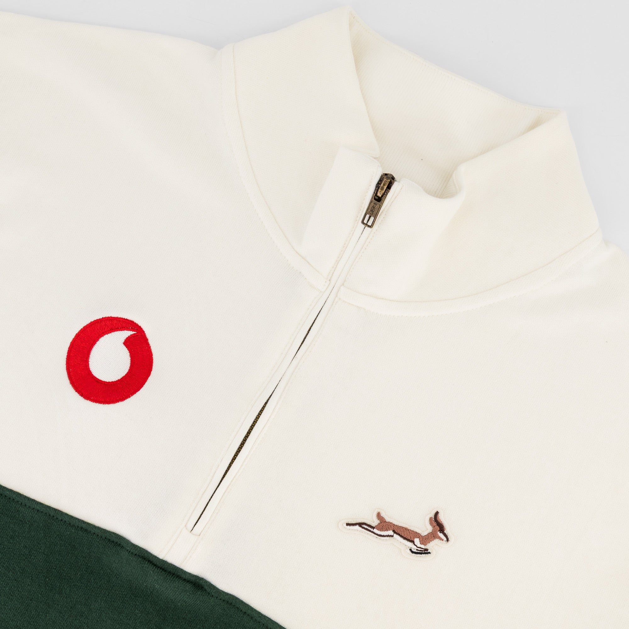 B2B Vodacom SB Classic Hoop Quarter Zip - Cloud Dancer - Old School