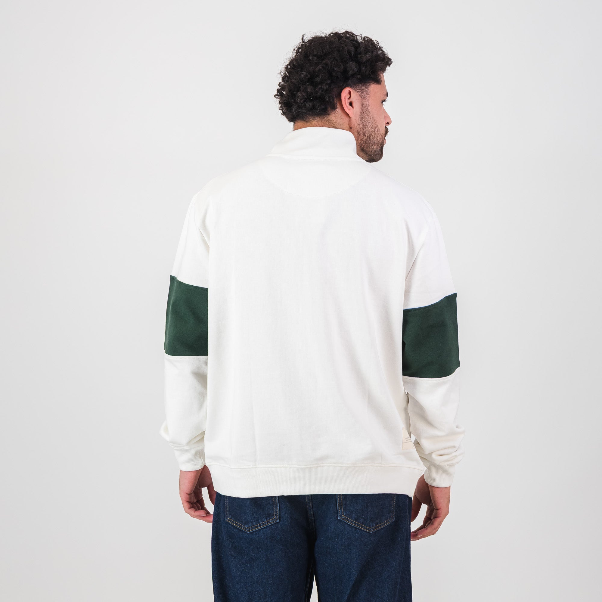 B2B Vodacom SB Classic Hoop Quarter Zip - Cloud Dancer - Old School