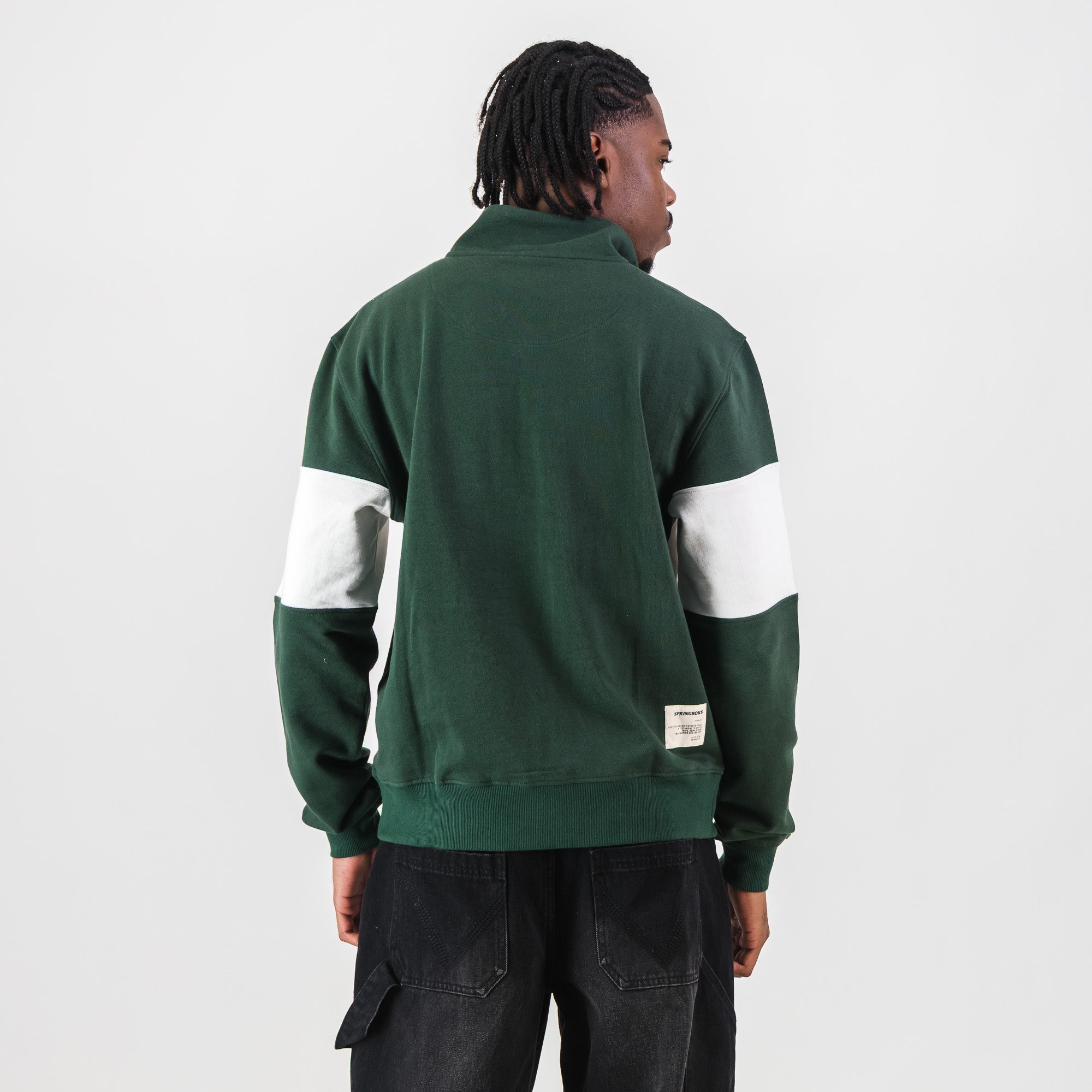 B2B Vodacom SB Classic Hoop Quarter Zip - OS Green - Old School