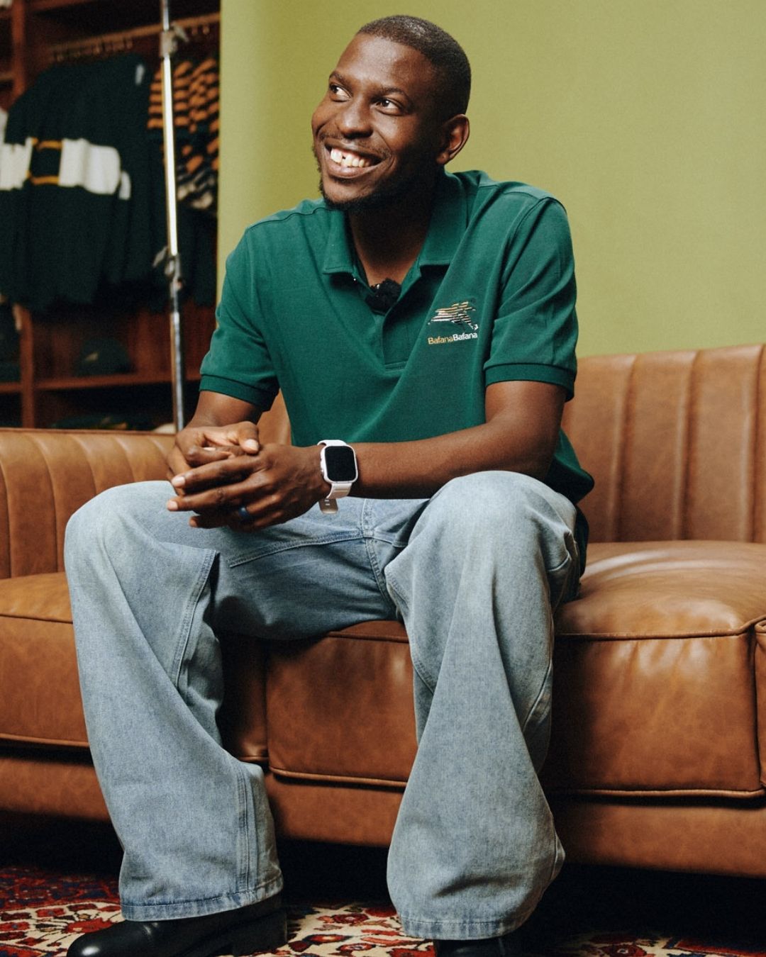 Bafana Bafana Classic Pique SS Polo Green - Old School