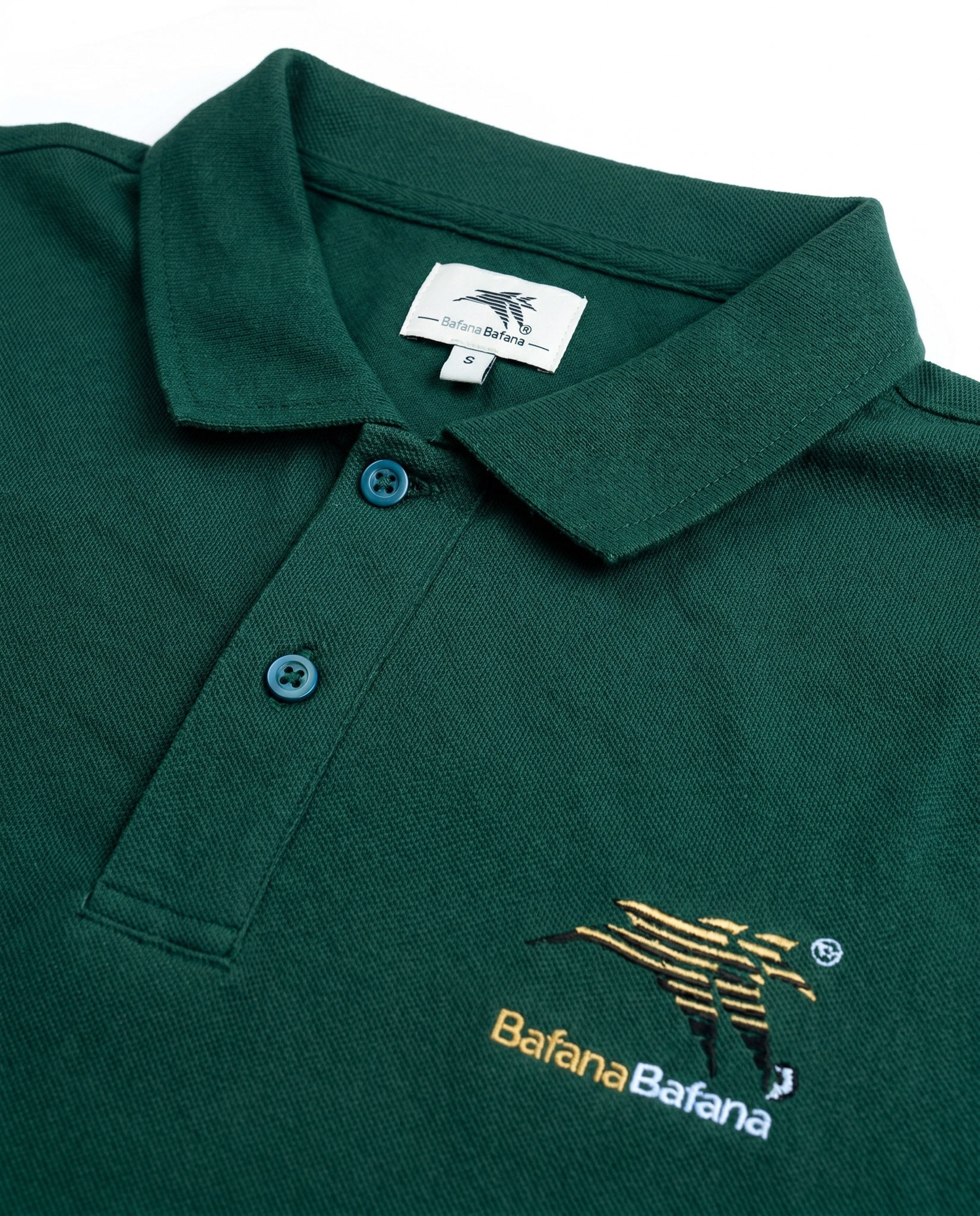 Bafana Bafana Classic Pique SS Polo Green - Old School