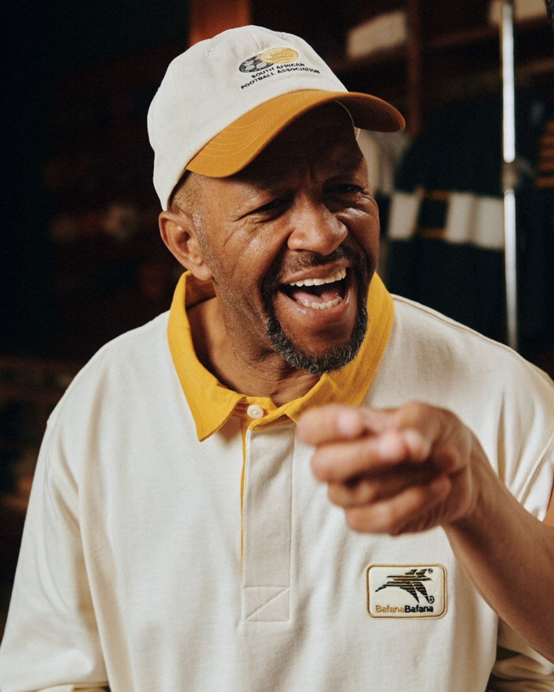 Bafana Bafana Crest Traditional Cap White - Old School