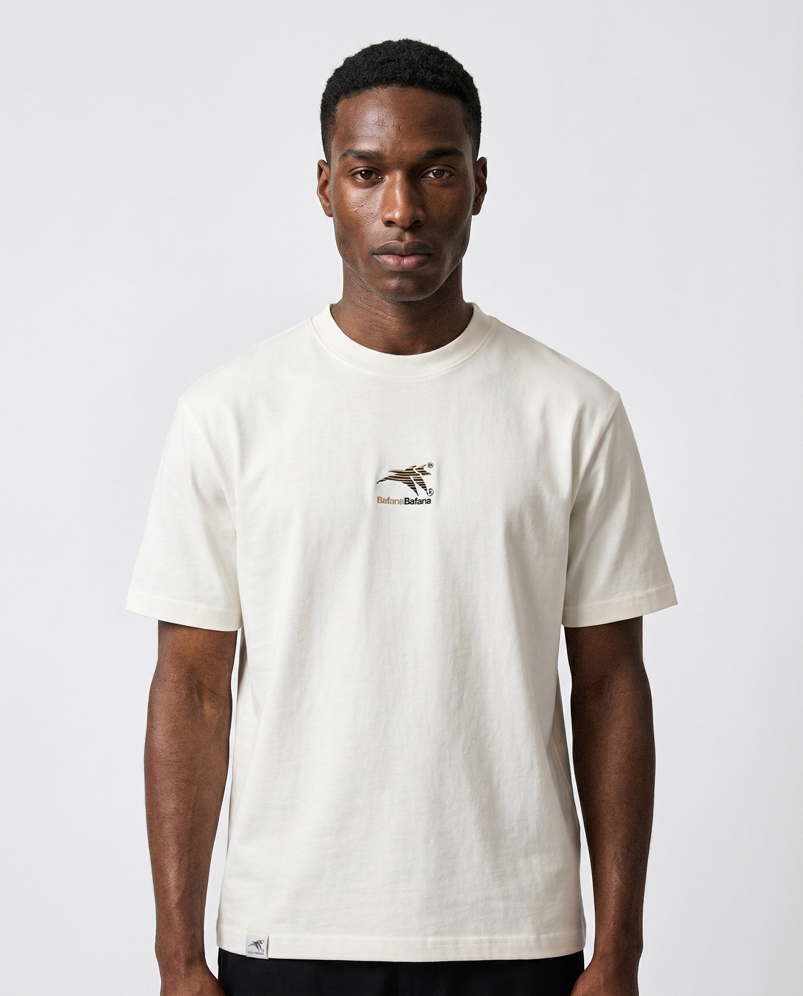 Bafana Bafana Heritage Relaxed Crew Tee White - Old School