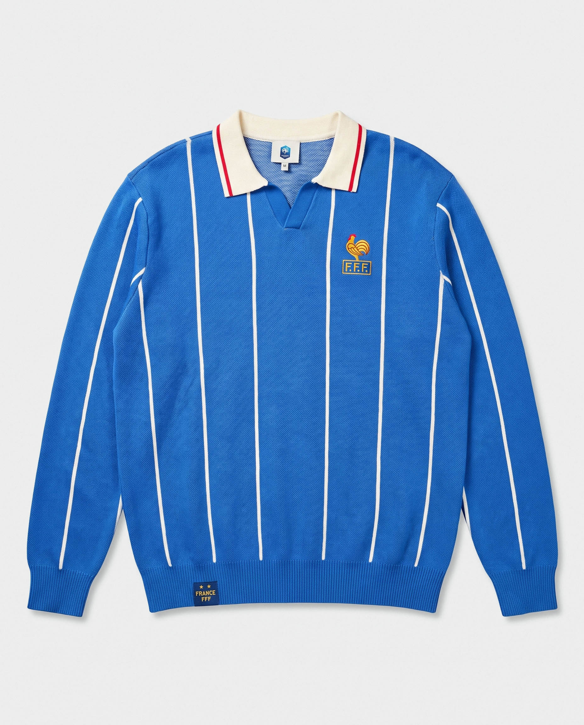 France Football Classic Pinstripe LS Knit Blue