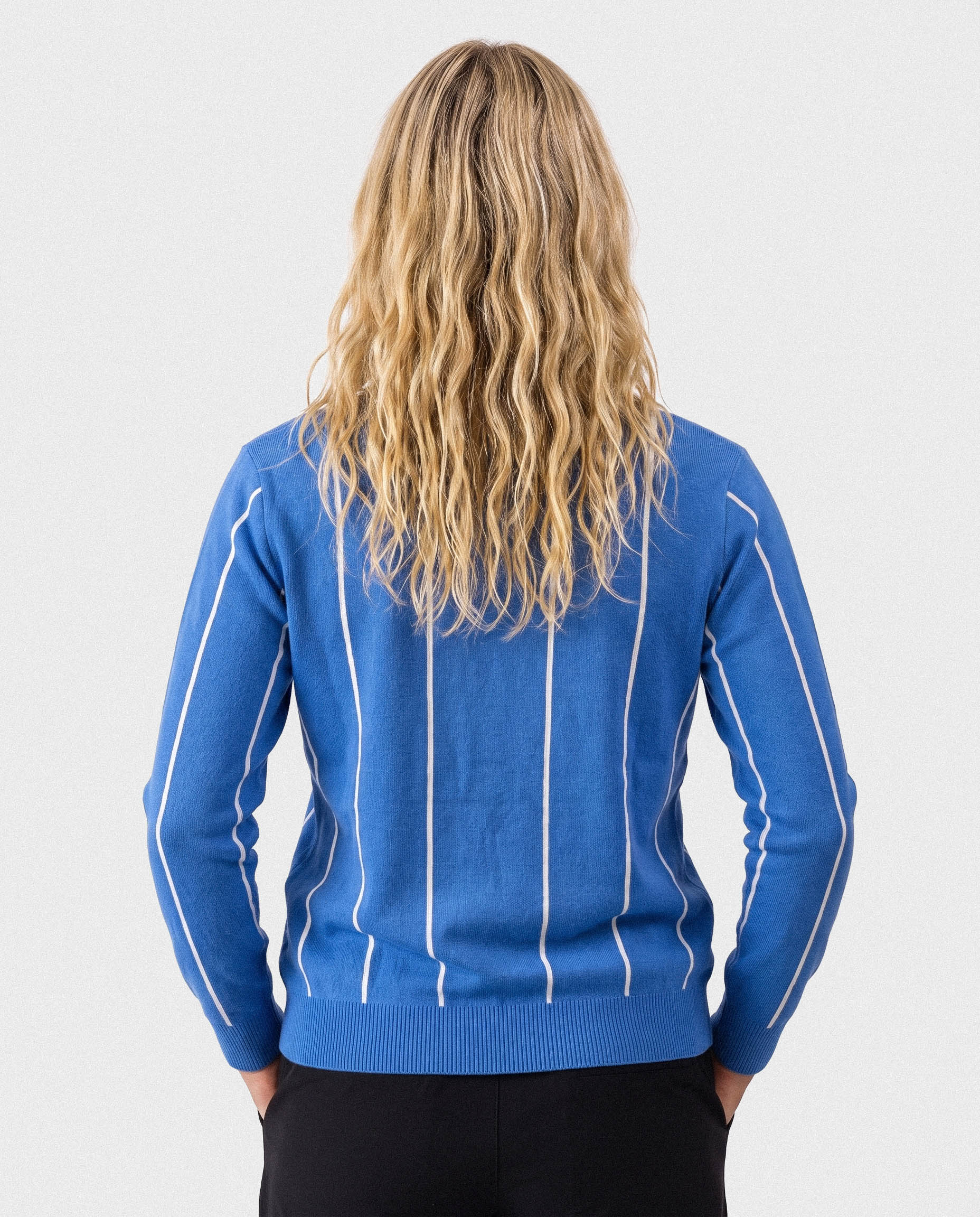 France Football Classic Pinstripe LS Knit Blue