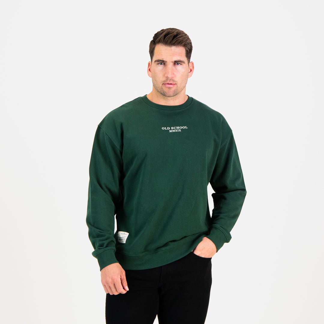 Crew Neck - Green - Old School