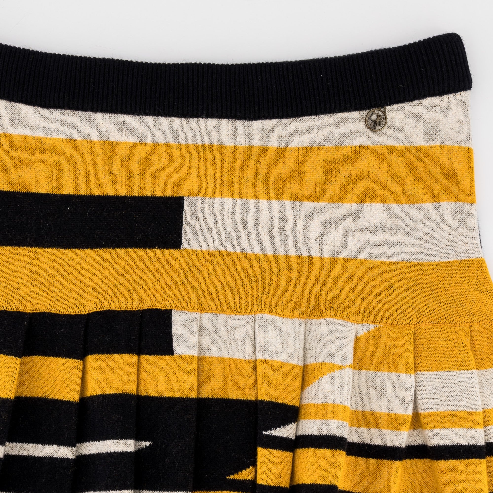 Doctor Khumalo Pleated Knit Mini Skirt - Ivory - Old School