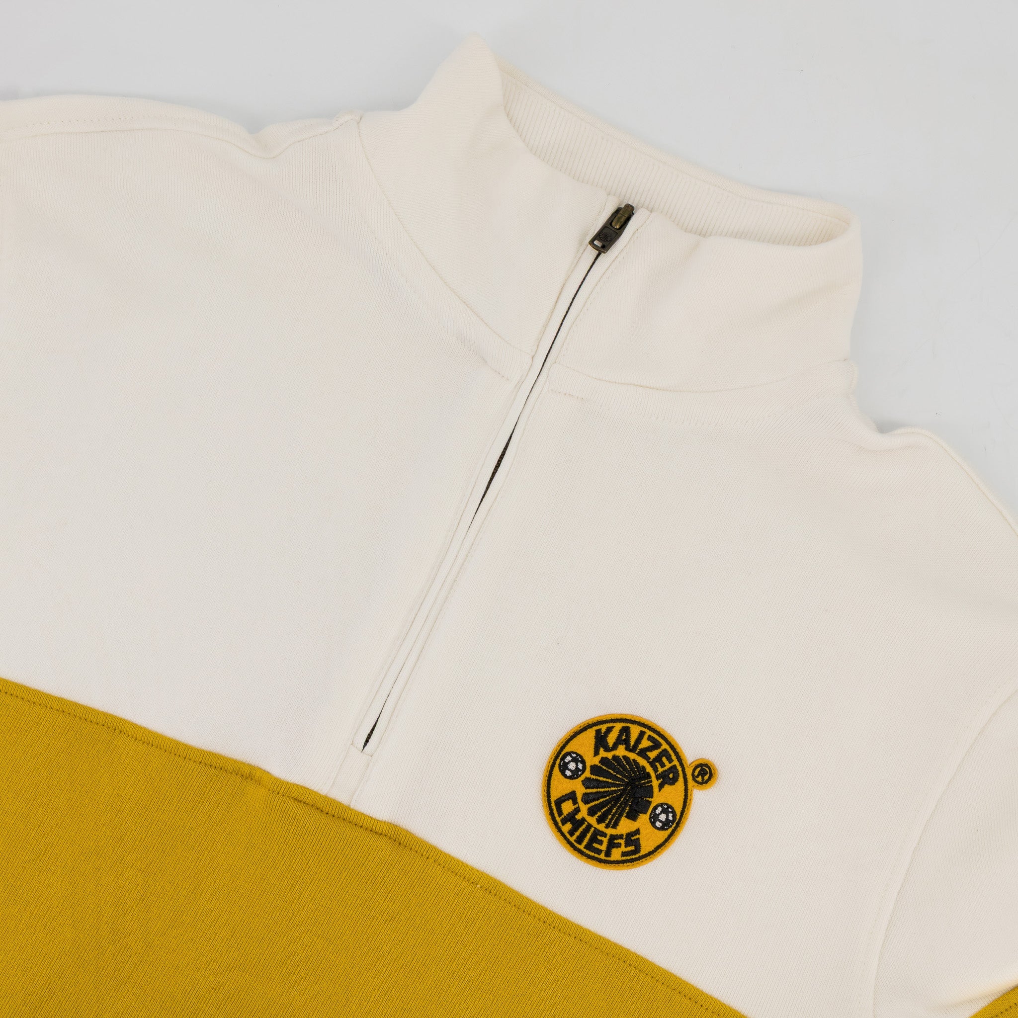 Kaizer Chiefs Hoop Quarter Zip Sweat - Cloud Dancer - Old School