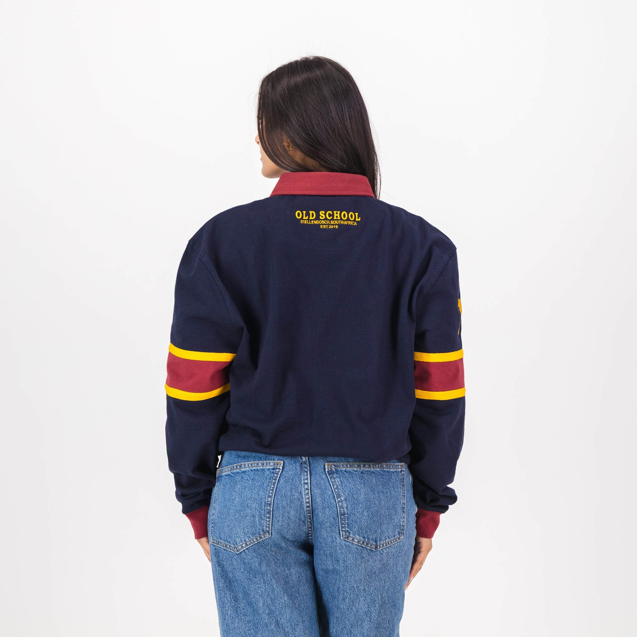 Laerskool Eikestad Tops LS Rugby Jersey Cut & Sew Em Navy - Old School
