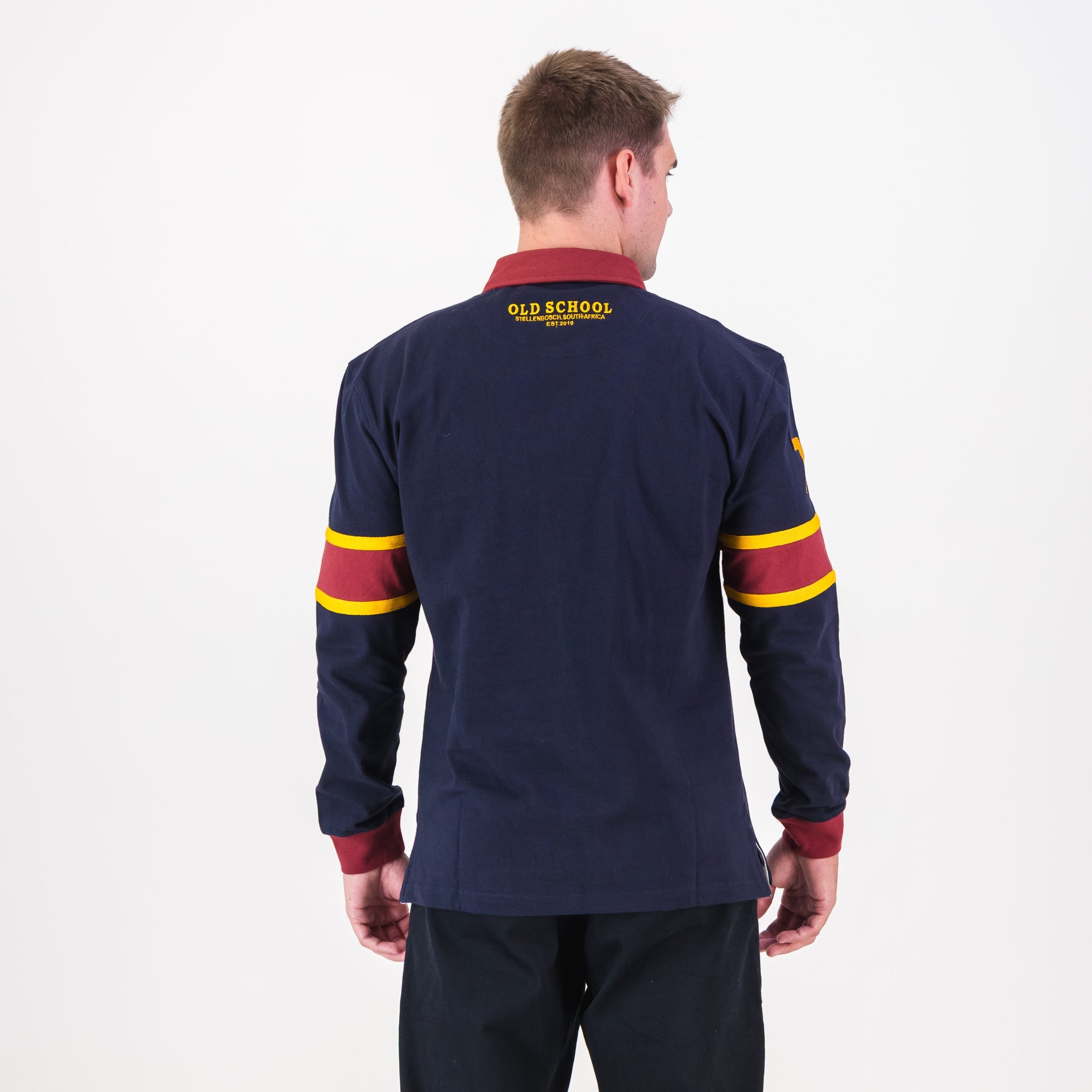 Laerskool Eikestad Tops LS Rugby Jersey Cut & Sew Em Navy - Old School