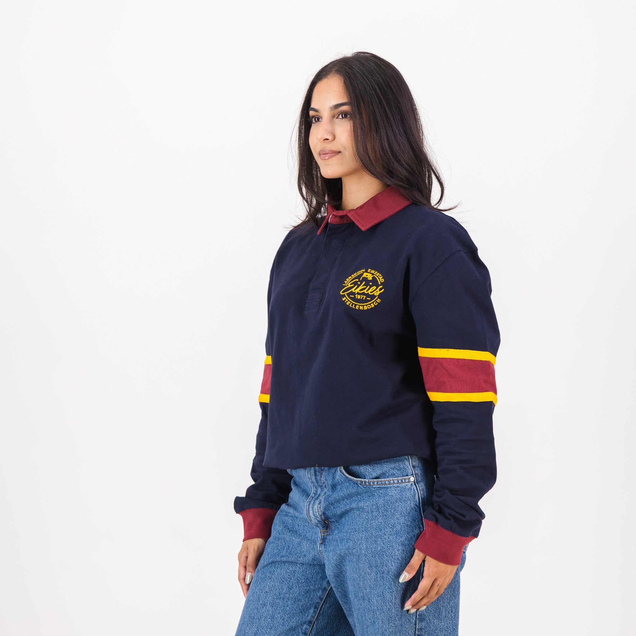 Laerskool Eikestad Tops LS Rugby Jersey Cut & Sew Em Navy - Old School