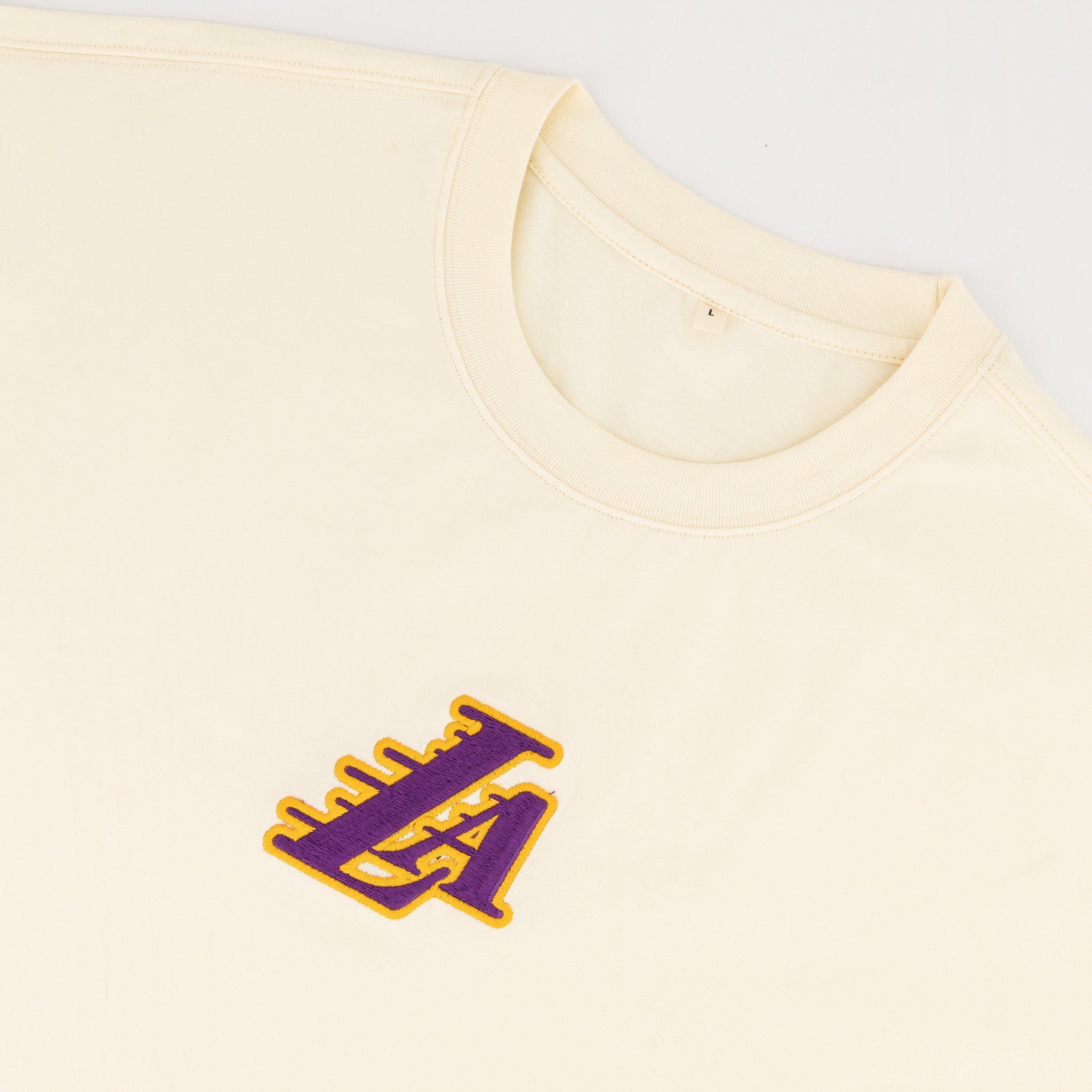 NBA LA Lakers Boxy Tee - Ivory - Old School