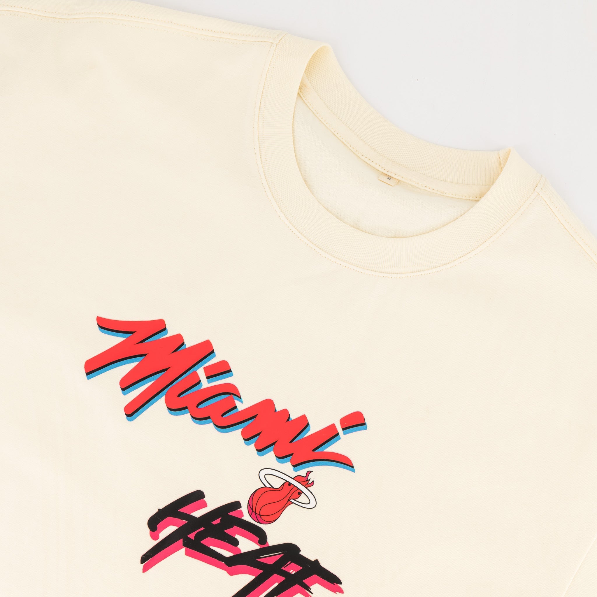 NBA Miami Heat Boxy Tee - Ivory – Old School