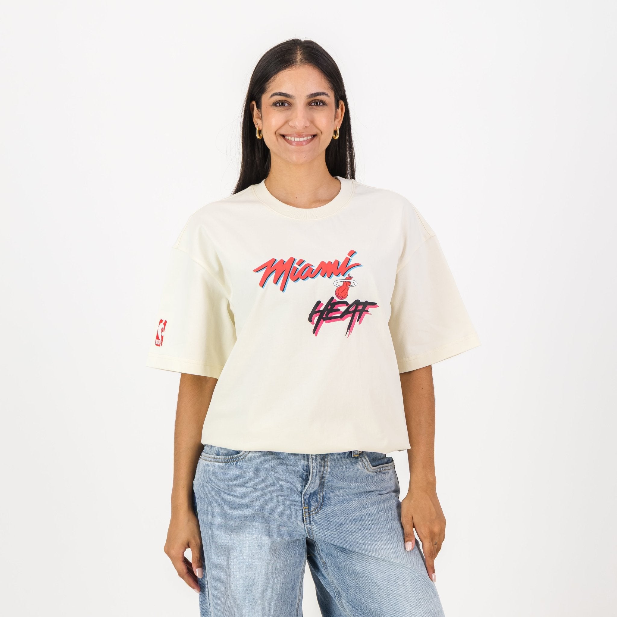NBA Miami Heat Boxy Tee - Ivory – Old School