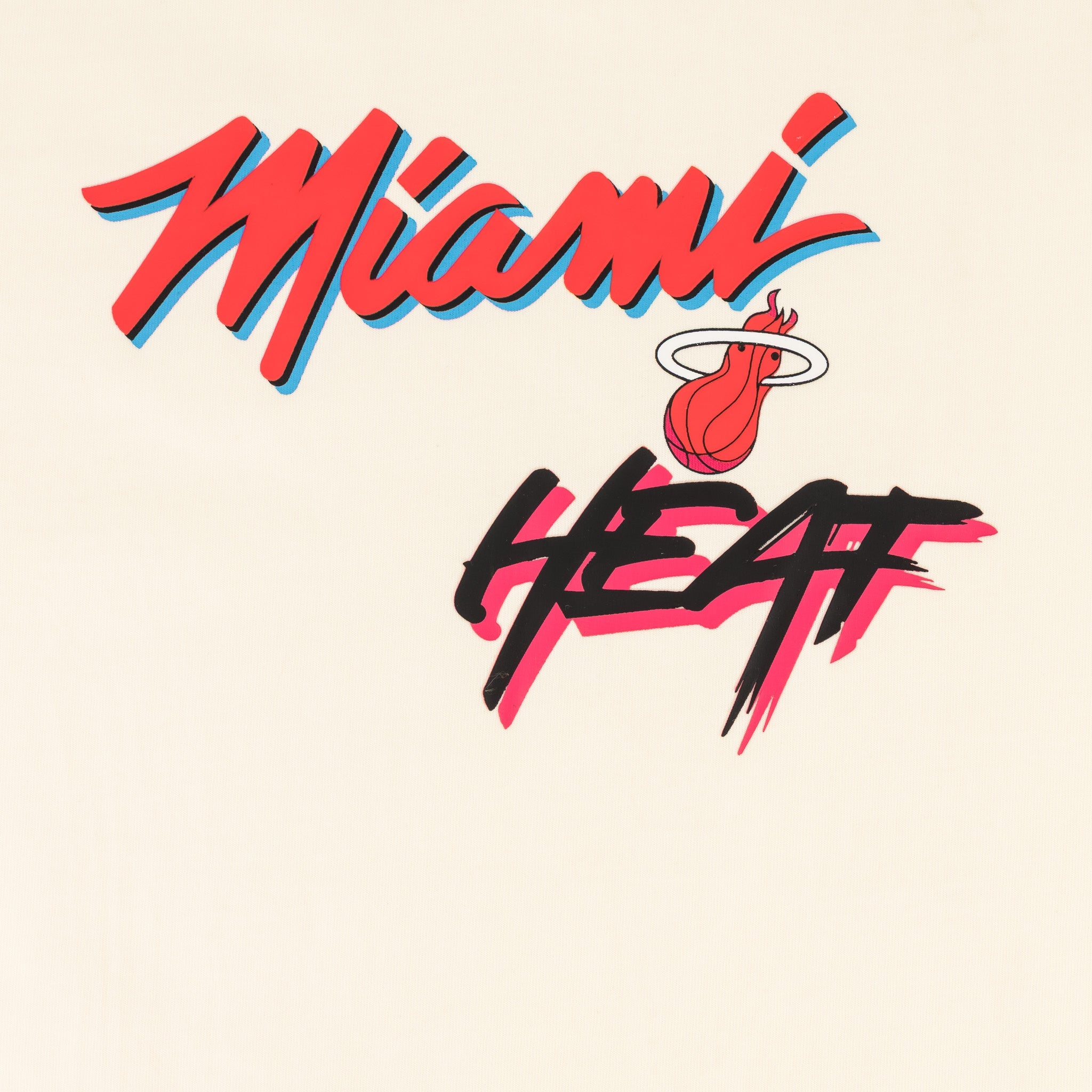NBA Miami Heat Boxy Tee - Ivory - Old School