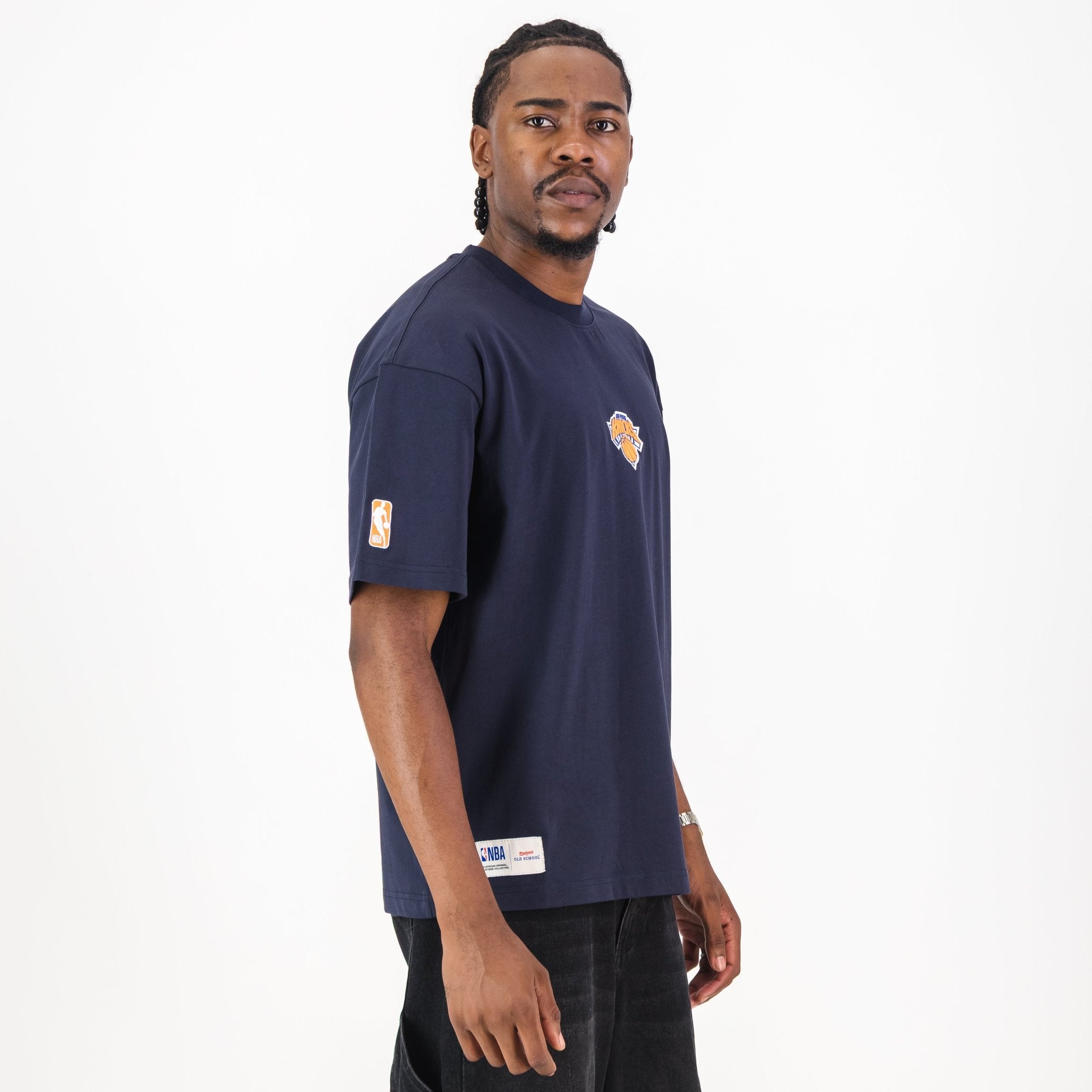 NBA New York Knicks Boxy Tee - Navy - Old School