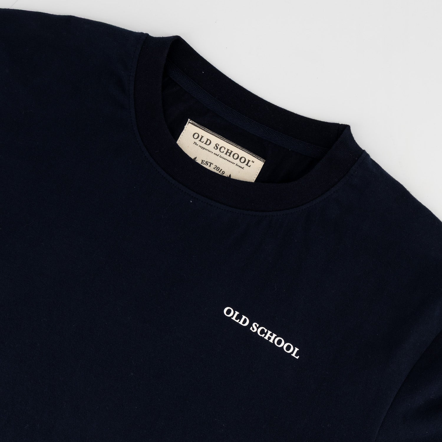Old School HS Regular Crew Tee - Navy - Old School