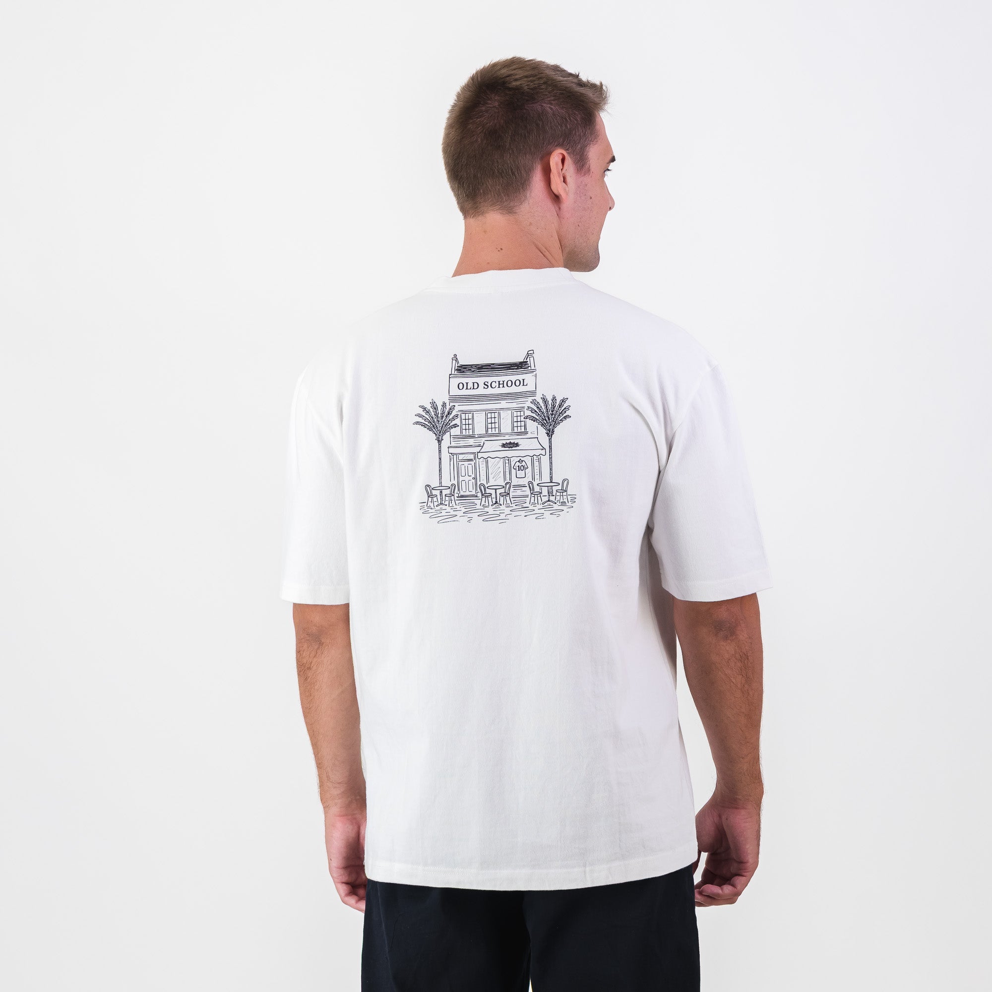 Old School Leisure Clubhouse Boxy Tee White - Old School