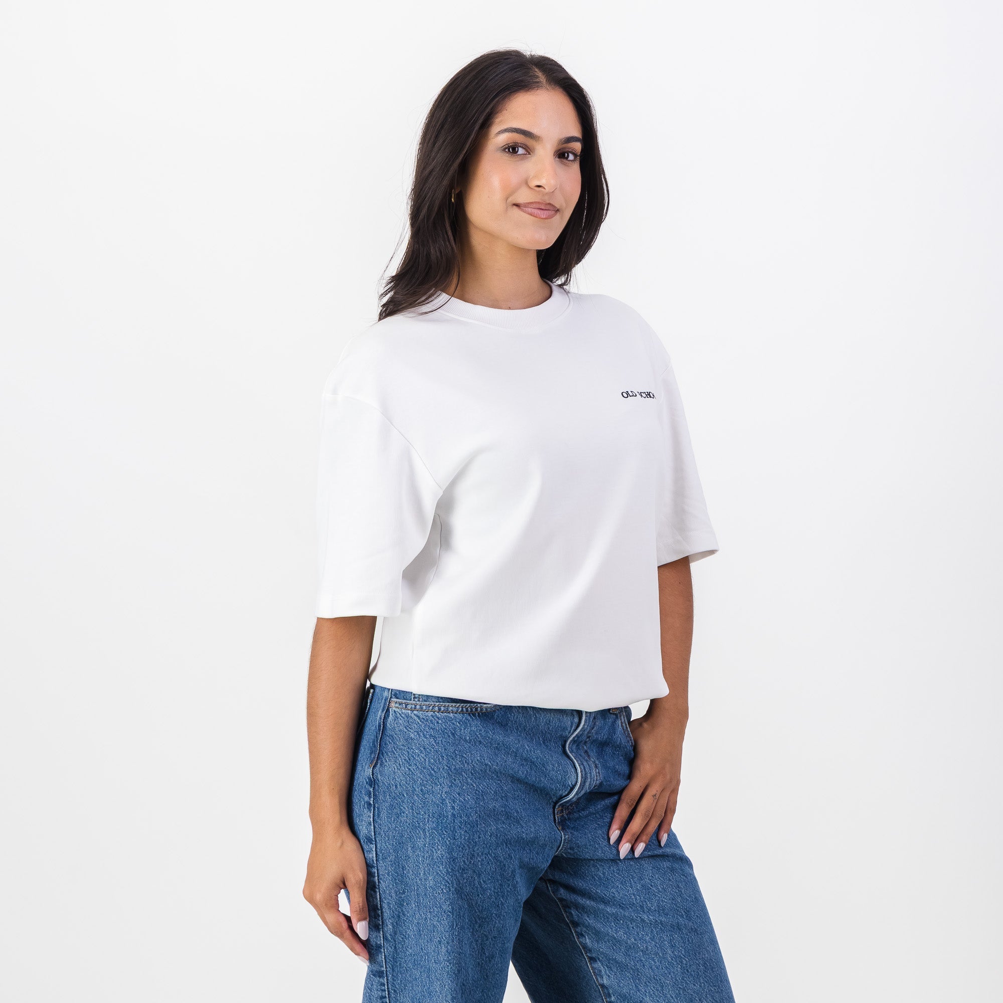 Old School Leisure Clubhouse Boxy Tee White - Old School