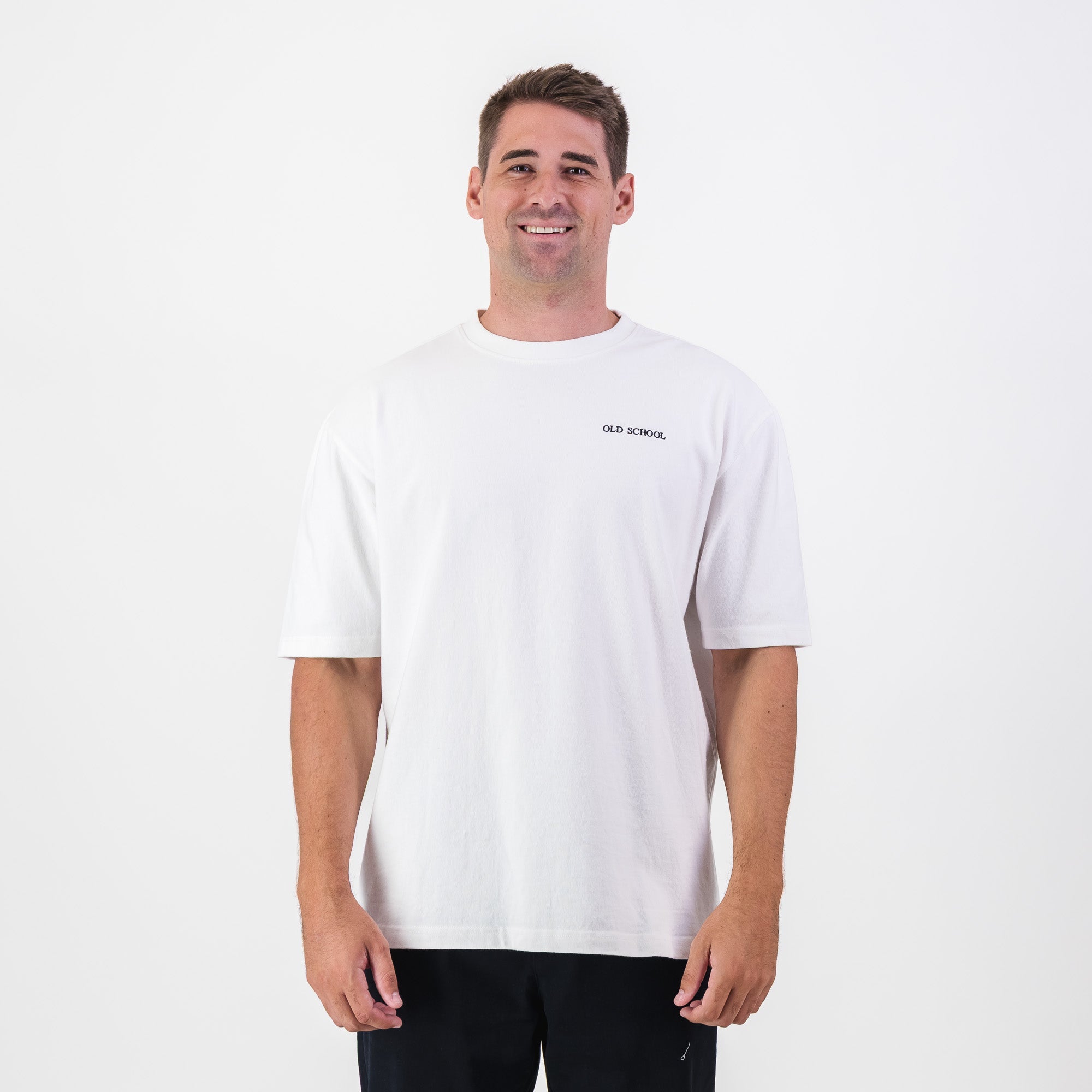 Old School Leisure Clubhouse Boxy Tee White - Old School