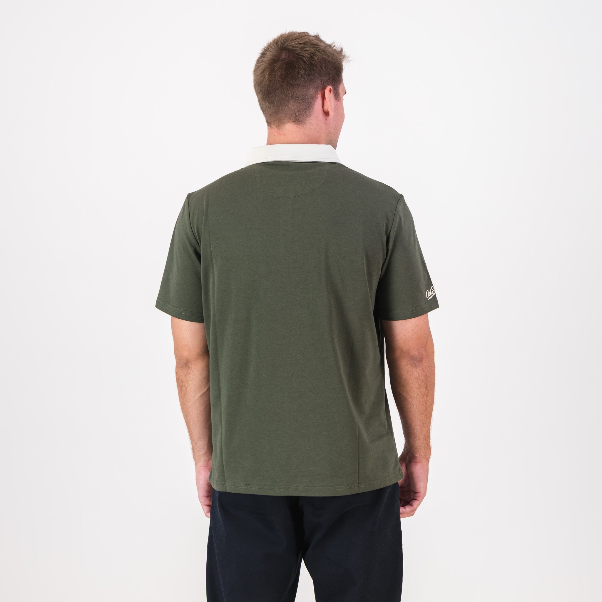 Old School Leisure Pocket SS Polo Green - Old School
