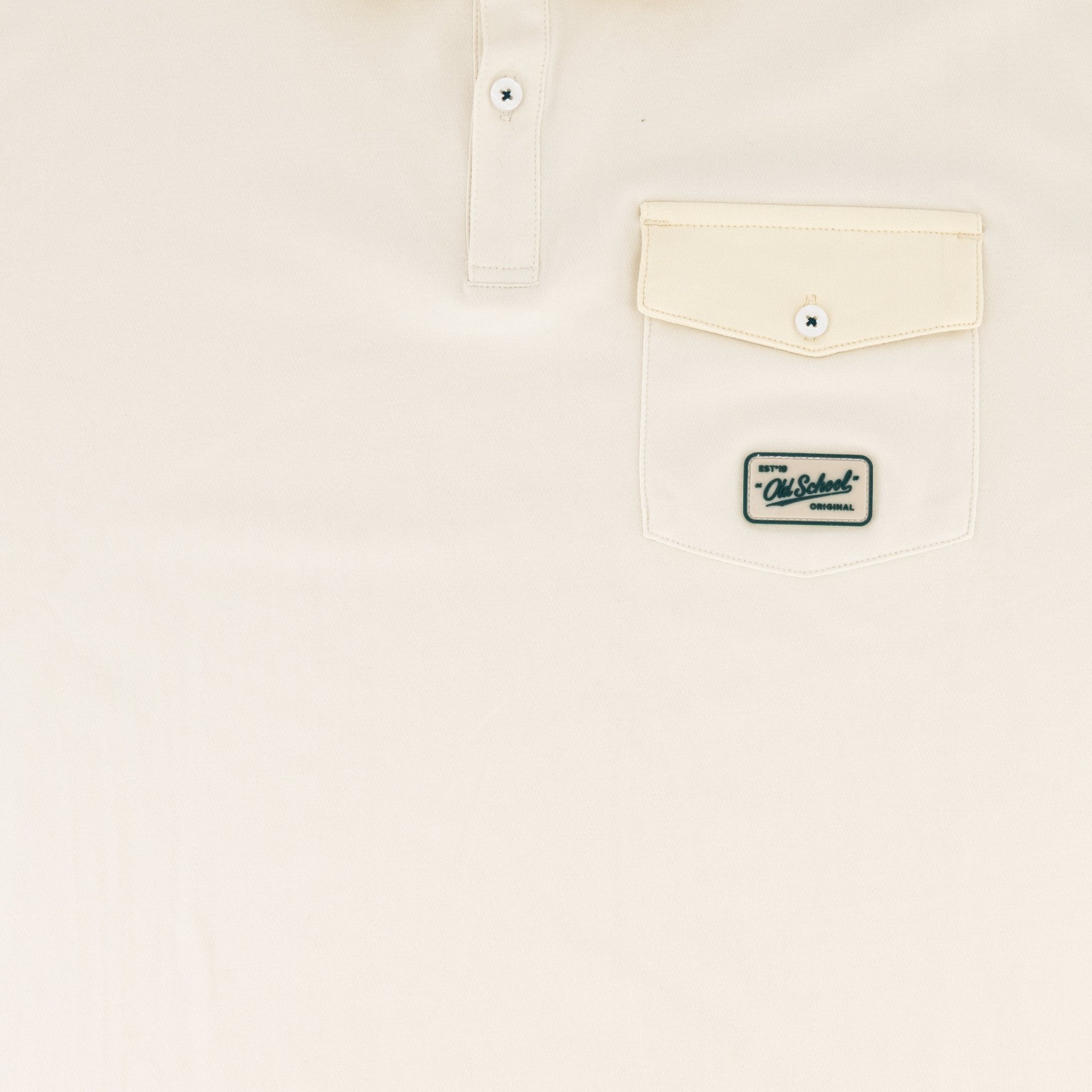 Old School Leisure Pocket SS Polo Ivory - Old School