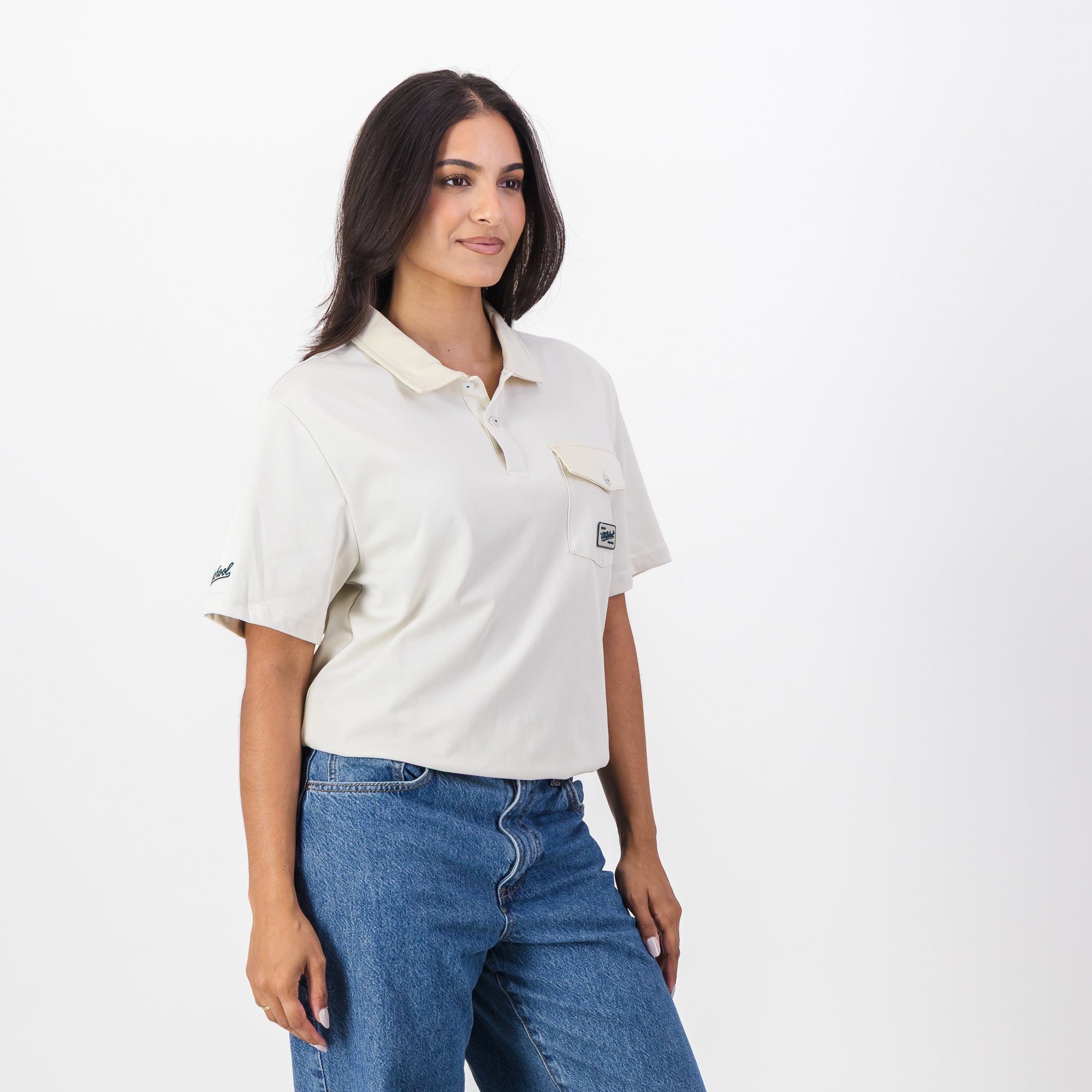 Old School Leisure Pocket SS Polo Ivory - Old School