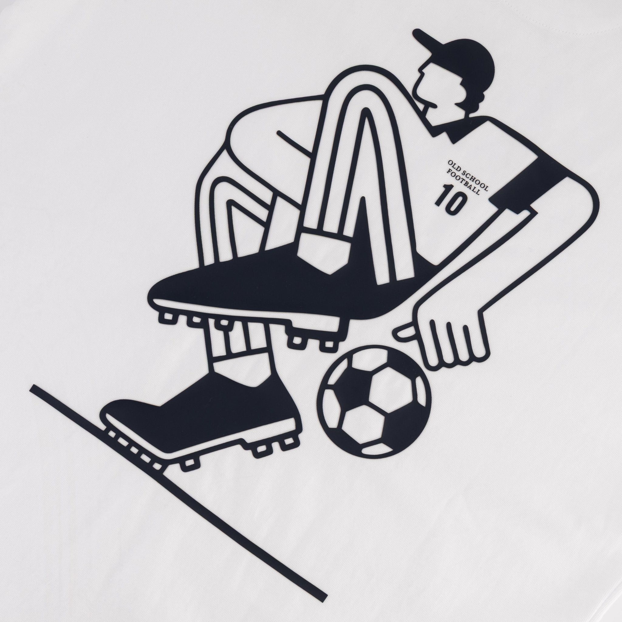 Old School Leisure Retro Football Artistic Relaxed T-shirt - Old School