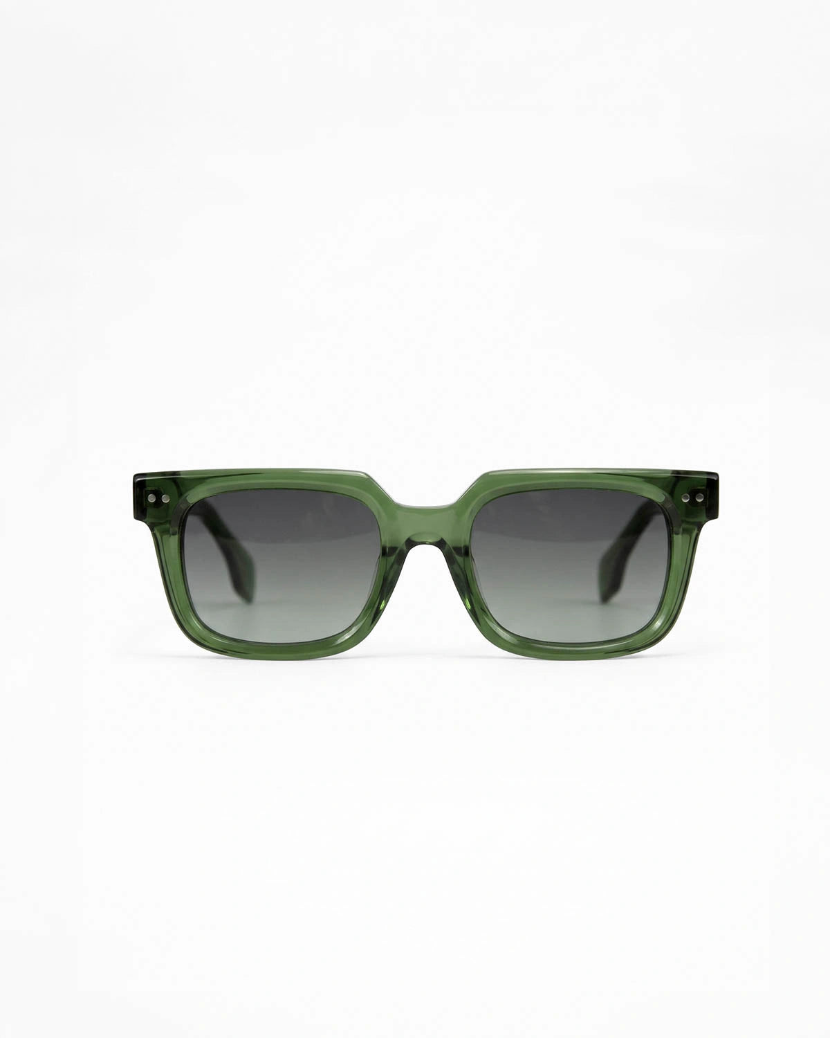 Old School Rectangle Sunglasses-Green