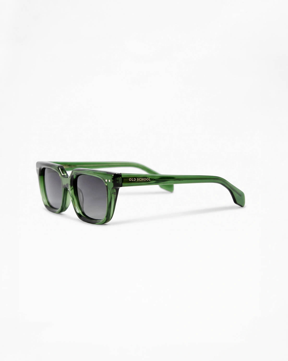 Old School Rectangle Sunglasses-Green