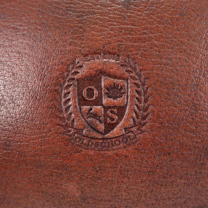 Old School Red Brown Rugby Ball