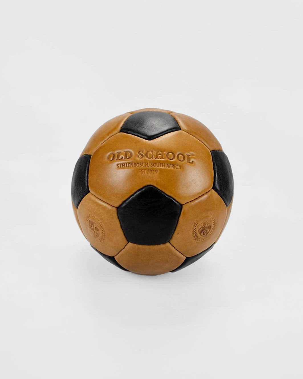 Old School Two Tone Soccer Ball-Black
