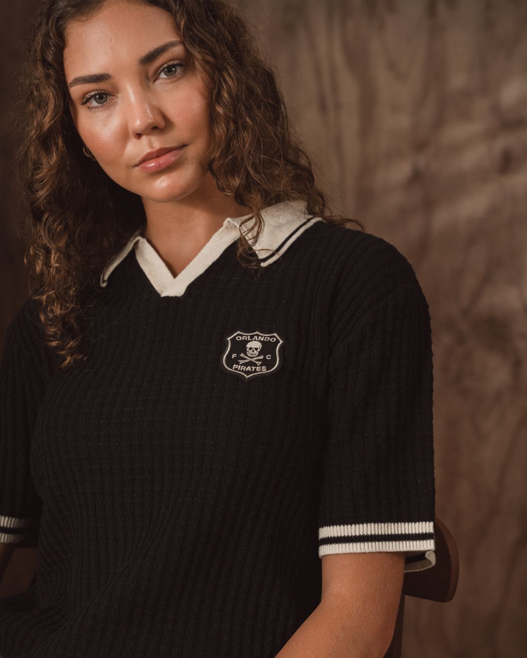 Orlando Pirates Basket Weave SS Knit Jersey - Black - Old School