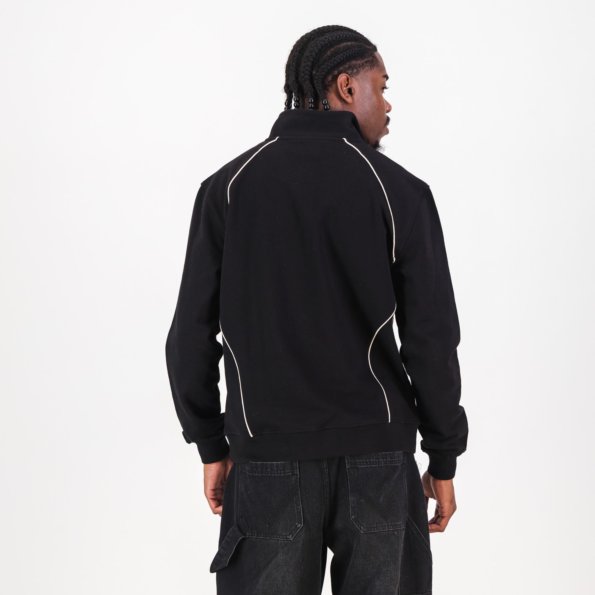 Orlando Pirates Piped Quarter Zip Sweat - black - Old School