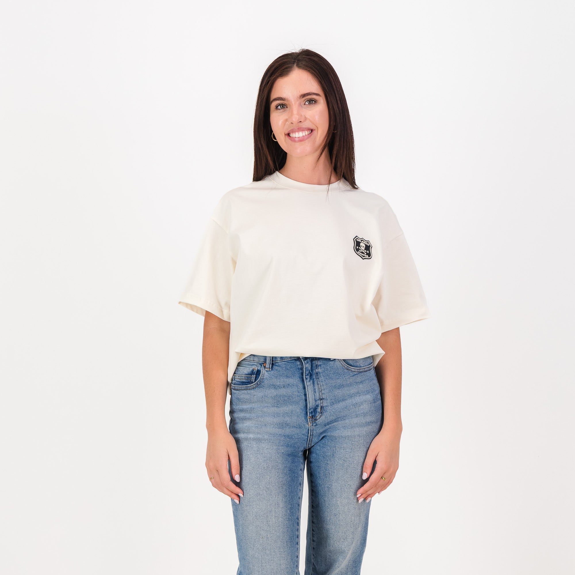 Orlando Pirates Quirky Boxy Tee - Ivory - Old School