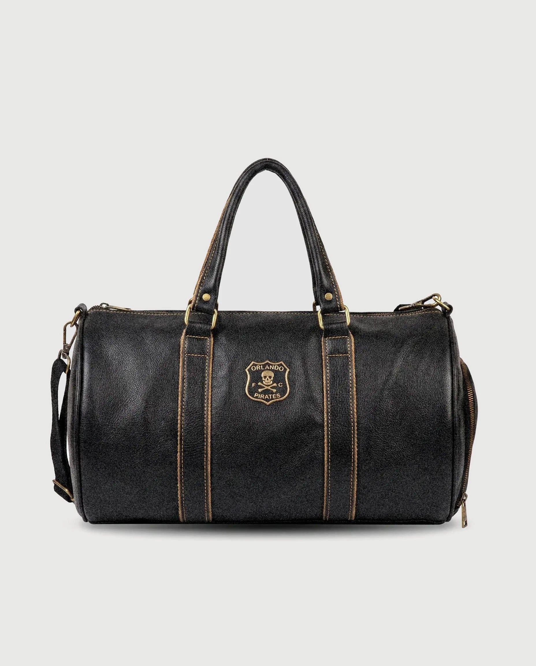 Orlando Pirates Leather Duffel Bag Black