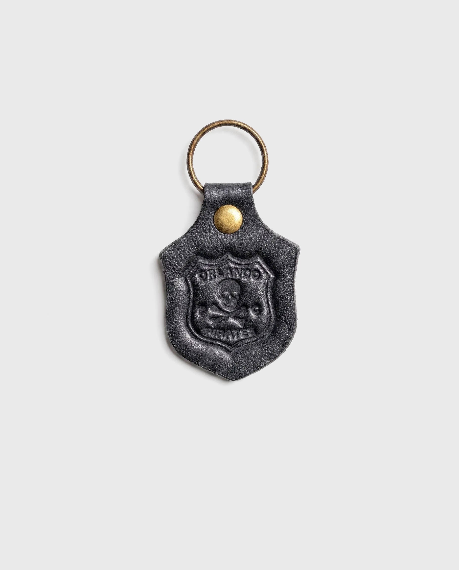 Orlando Pirates Leather Keyring Black