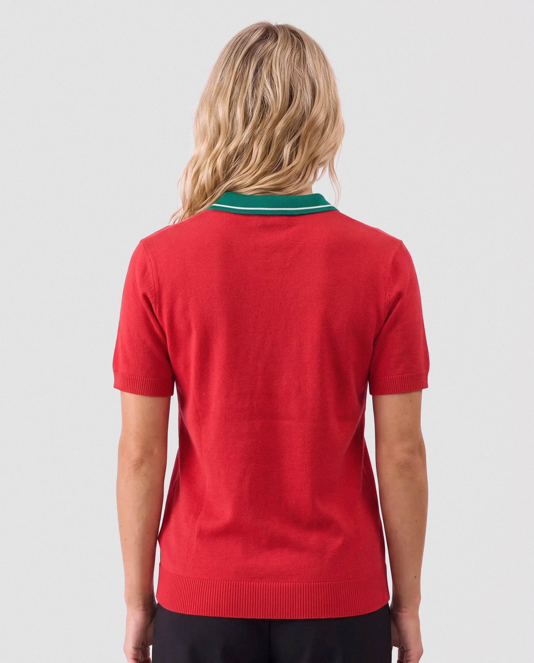 Portugal Heritage Knit SS Polo Red