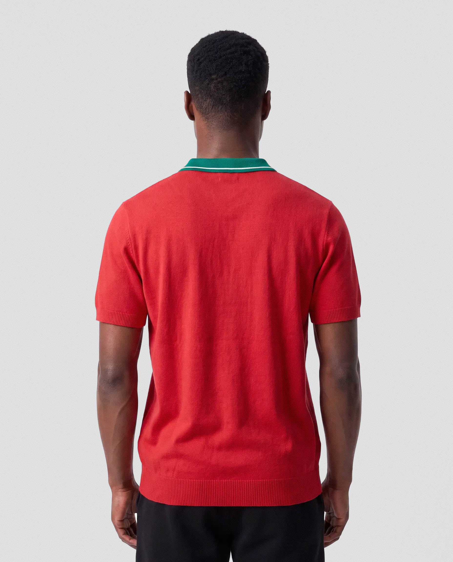 Portugal Heritage Knit SS Polo Red