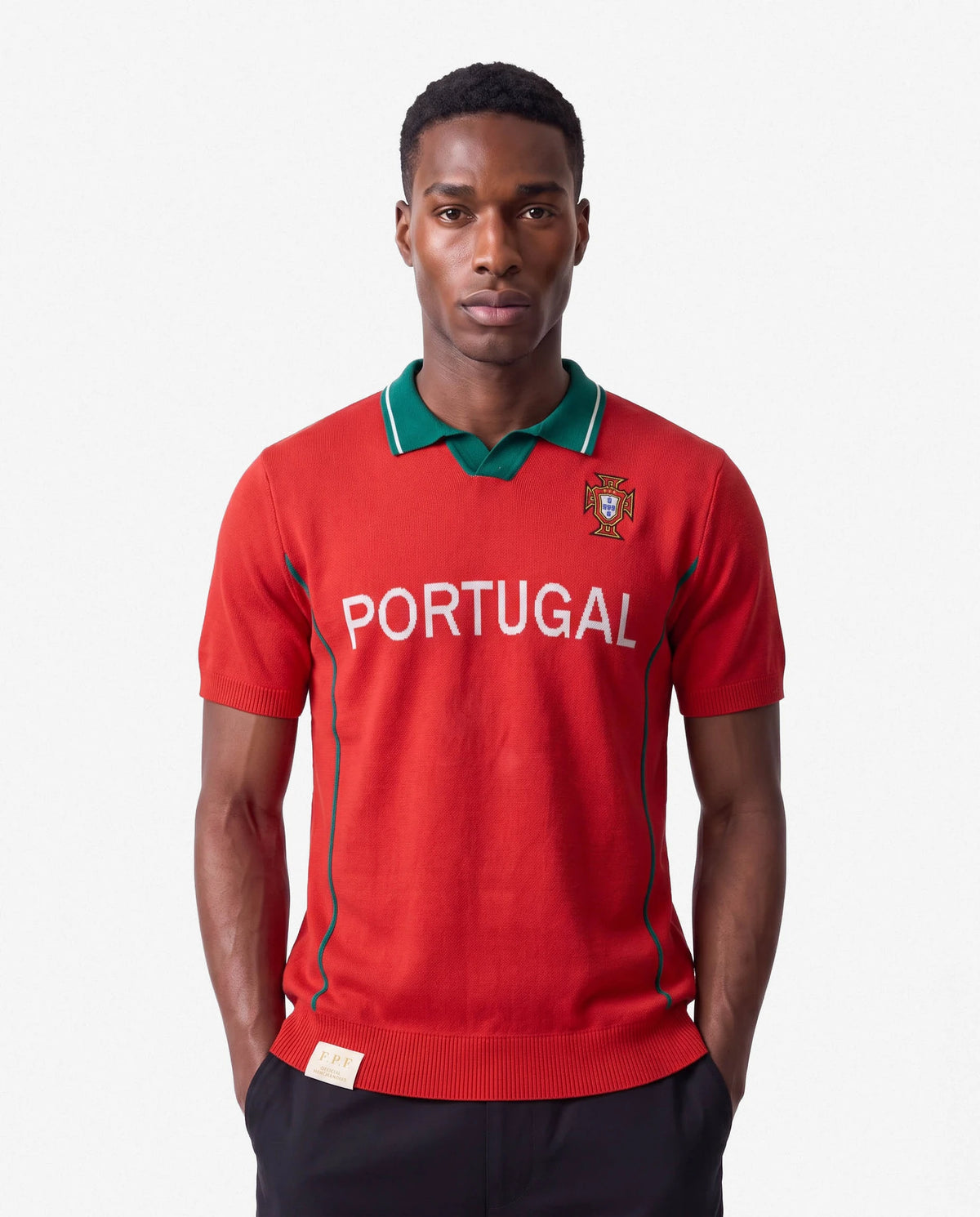 Portugal Heritage Knit SS Polo Red