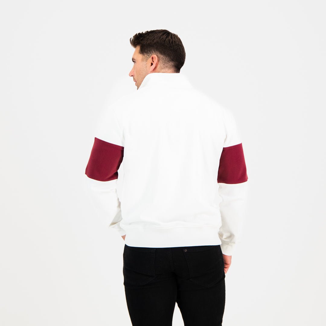 Quarter Zip Sweater - Maroon - Old School