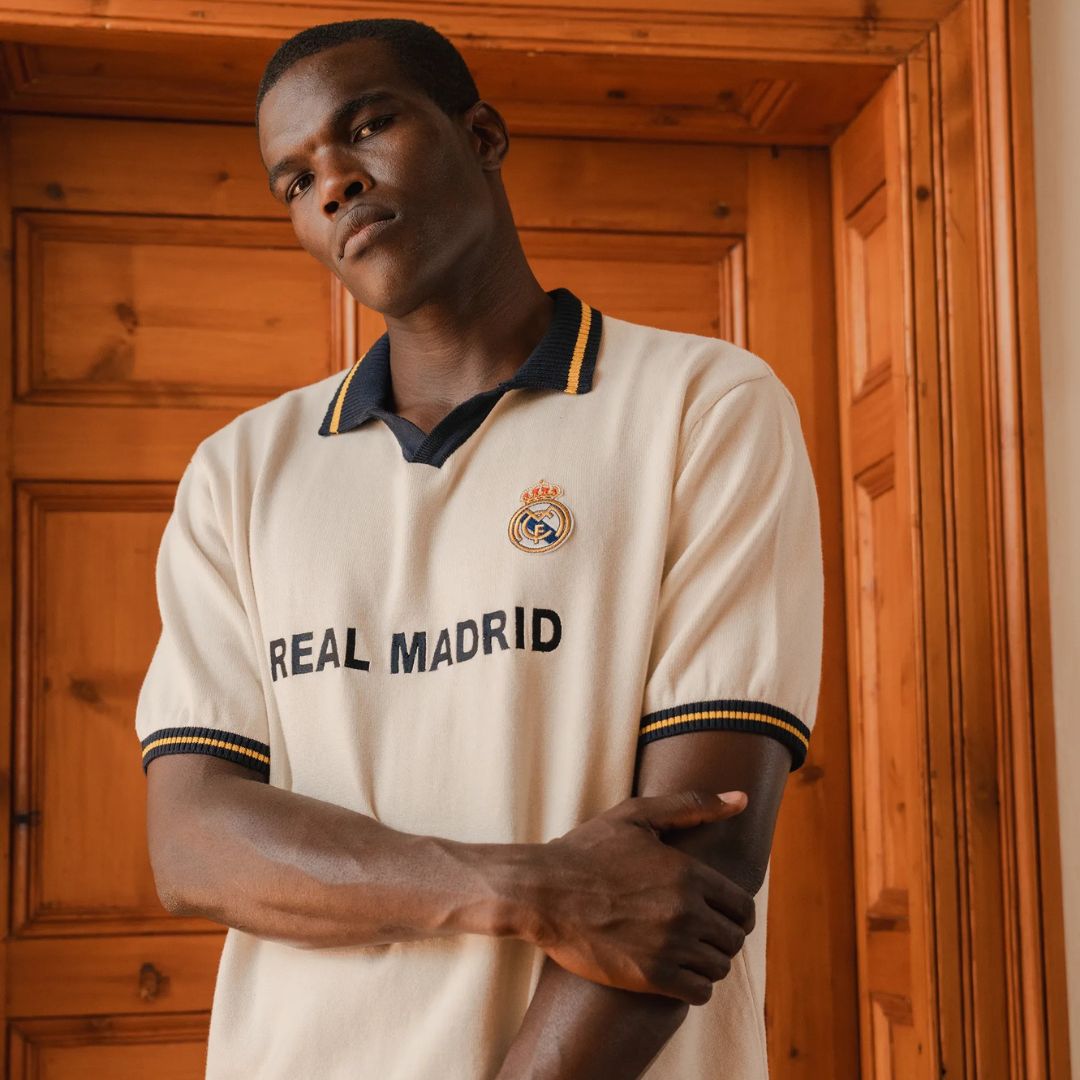 Real Madrid Classic SS Knit Jersey - Cloud Dancer - Old School