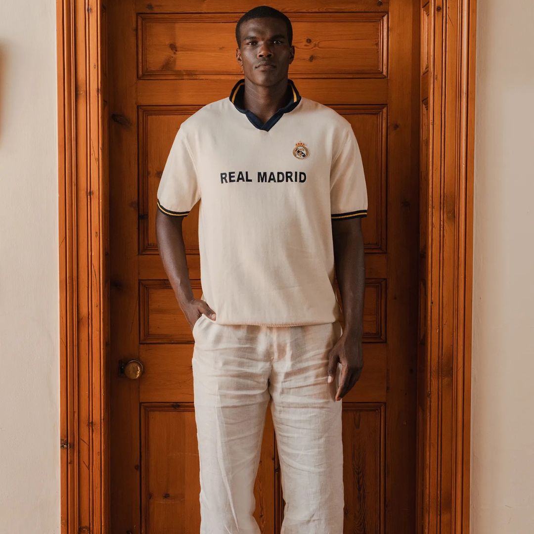 Real Madrid Classic SS Knit Jersey - Cloud Dancer - Old School