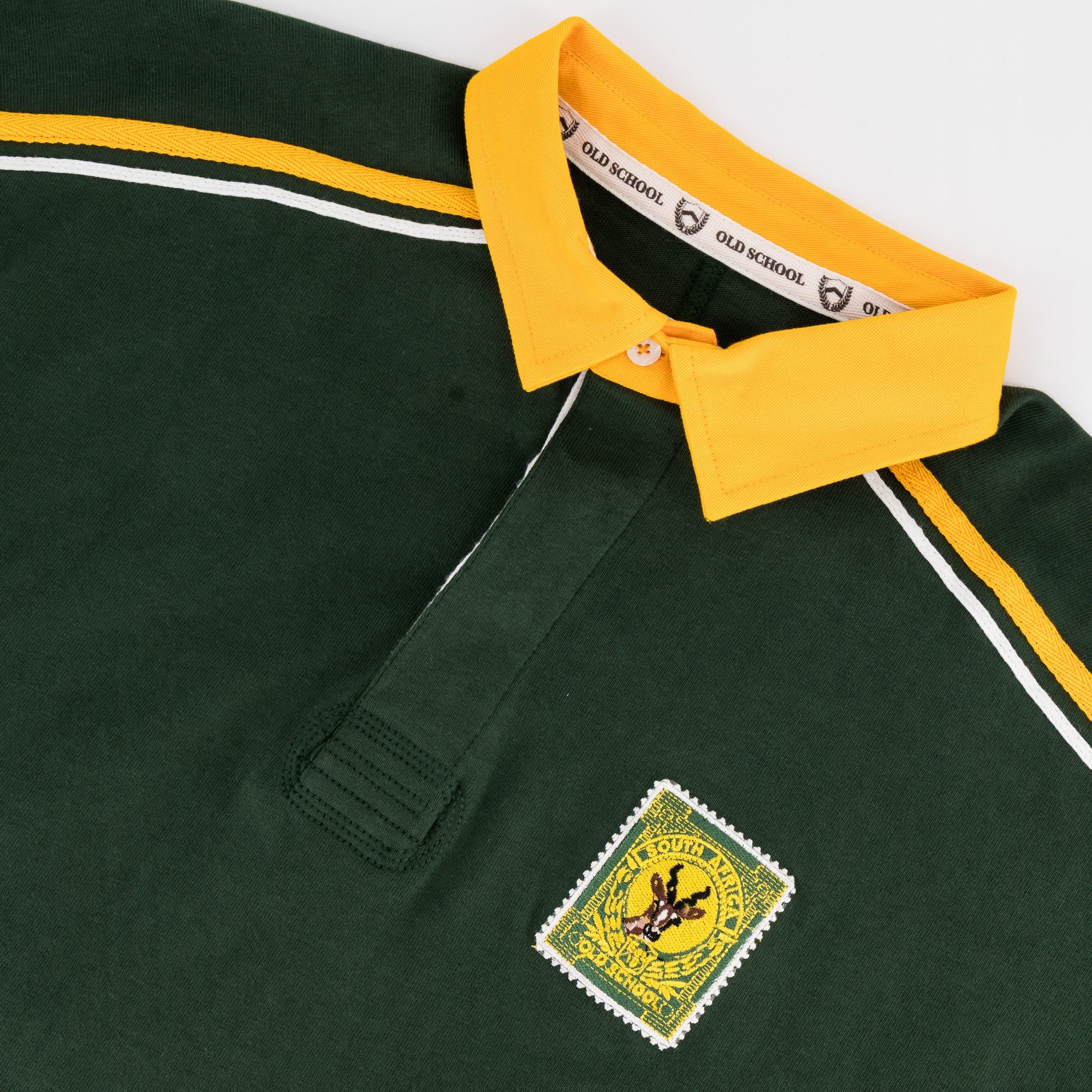 SA Supporters Styled LS Rugby Jersey - OS Green - Old School
