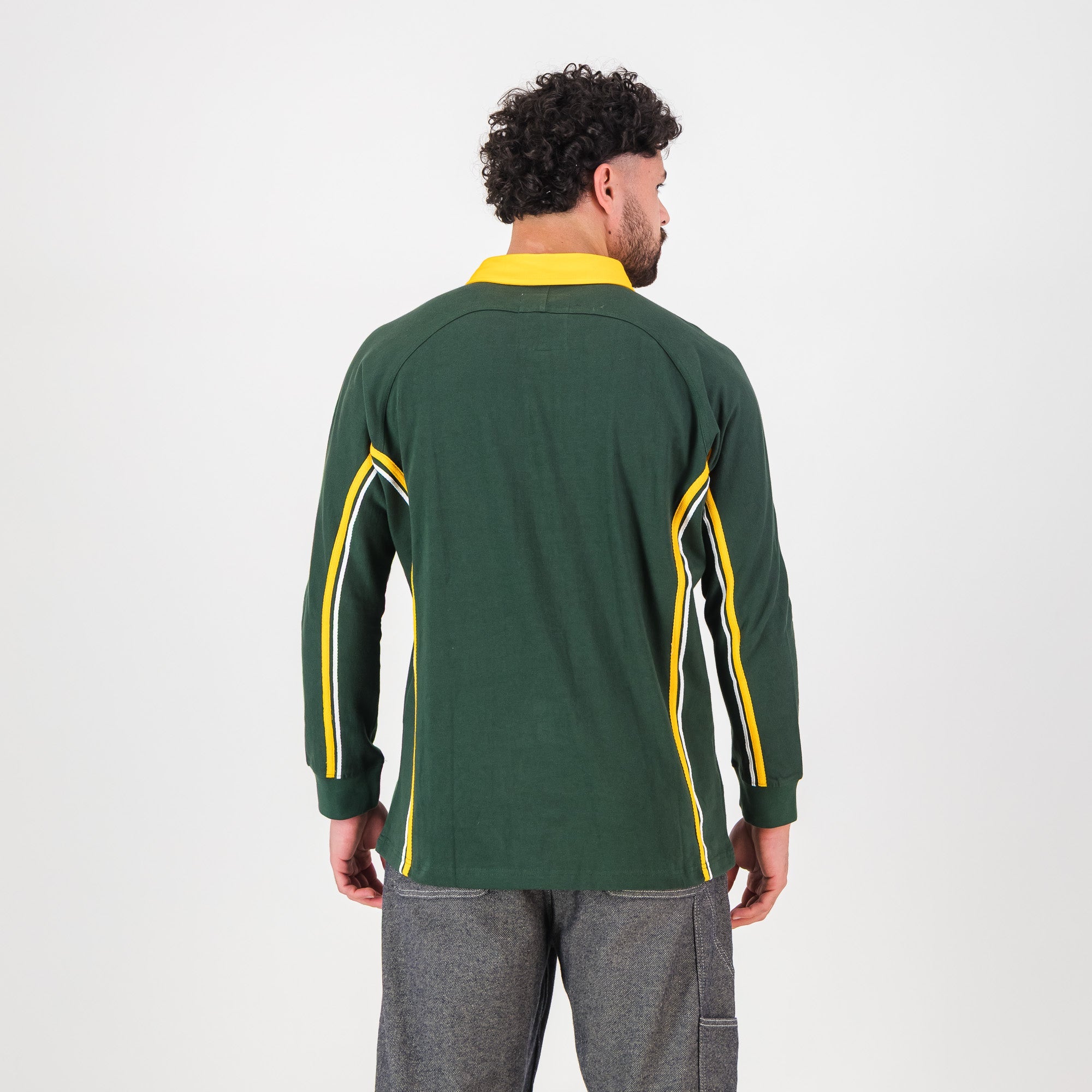 SA Supporters Styled LS Rugby Jersey - OS Green - Old School