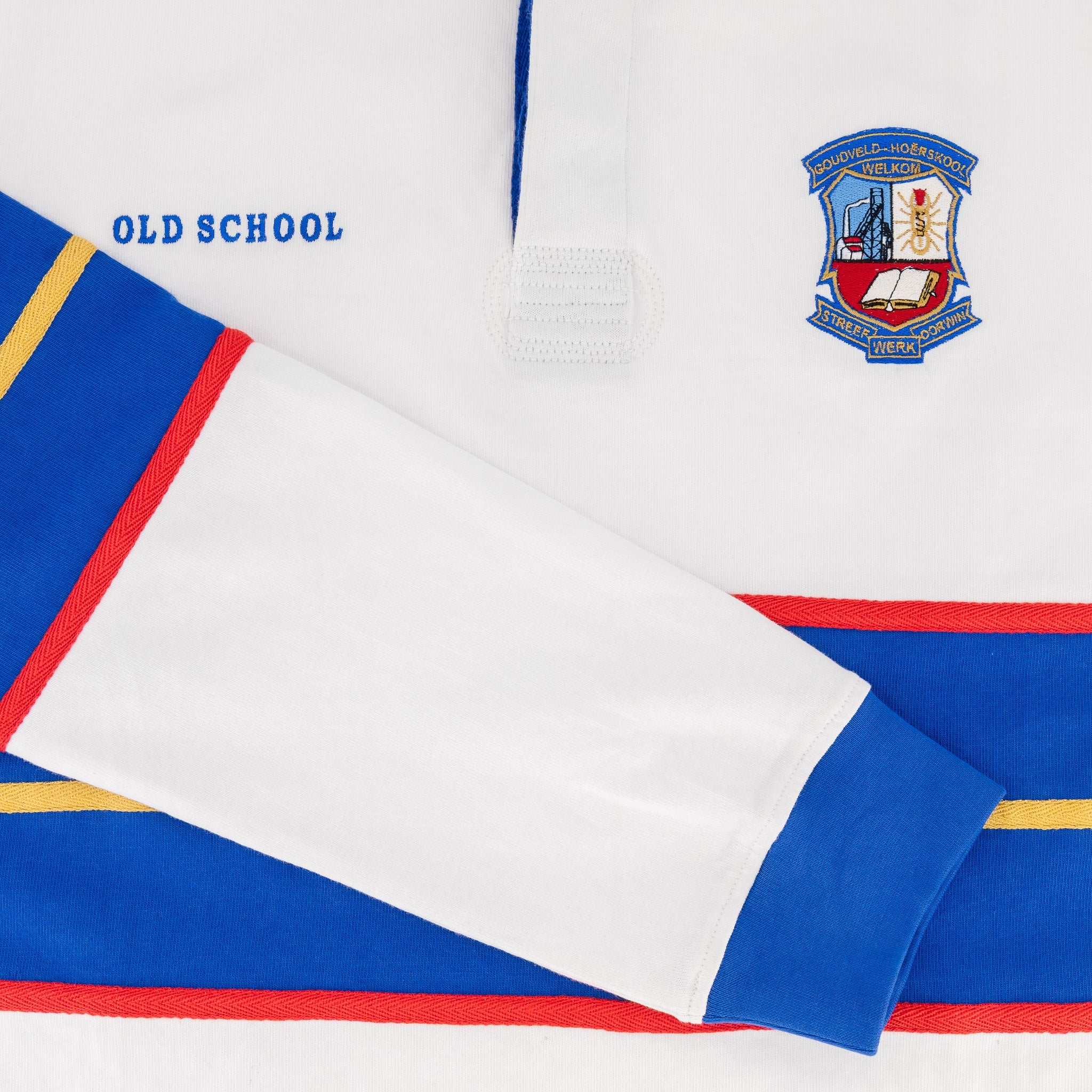 Schools Goudveld Hoerskool LS Rugby Jersey - White - Old School