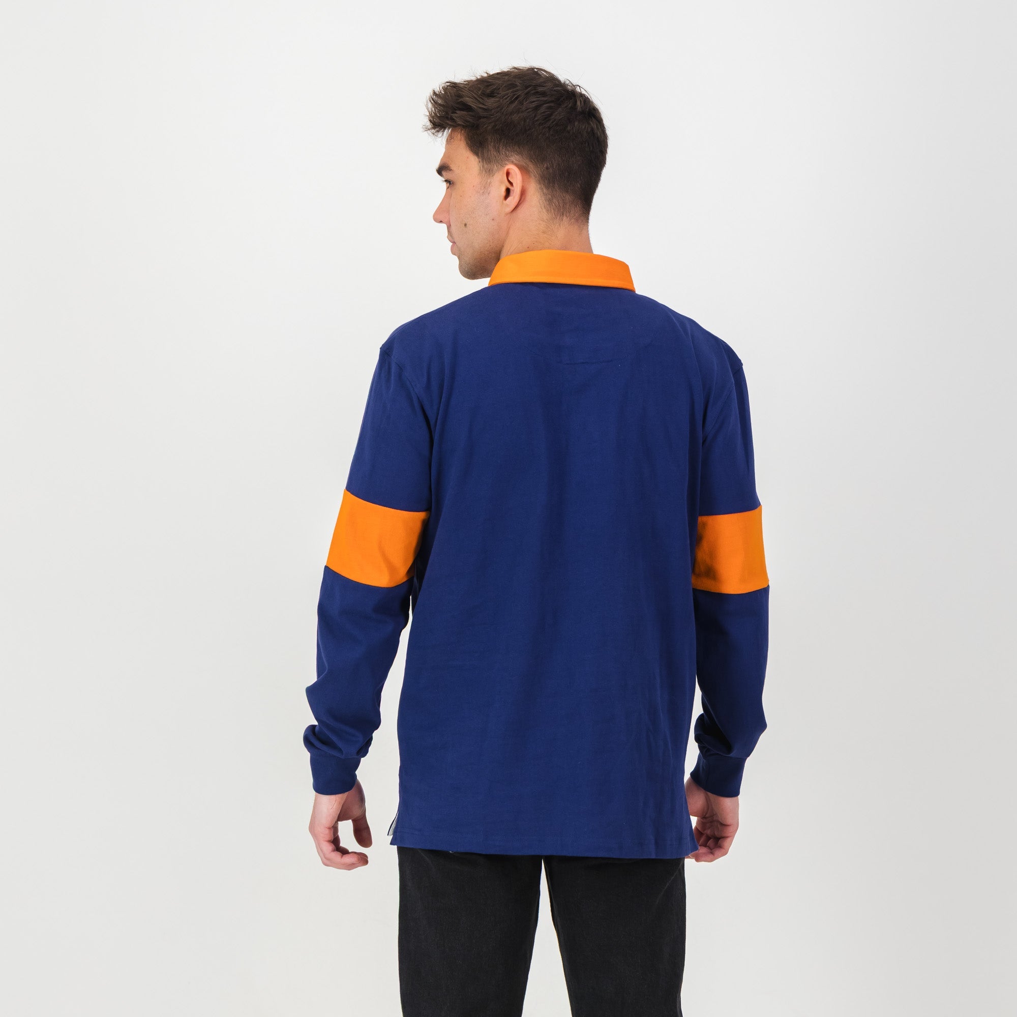 Schools Grey Bloem LS Rugby Jersey - Blue Depth - Old School