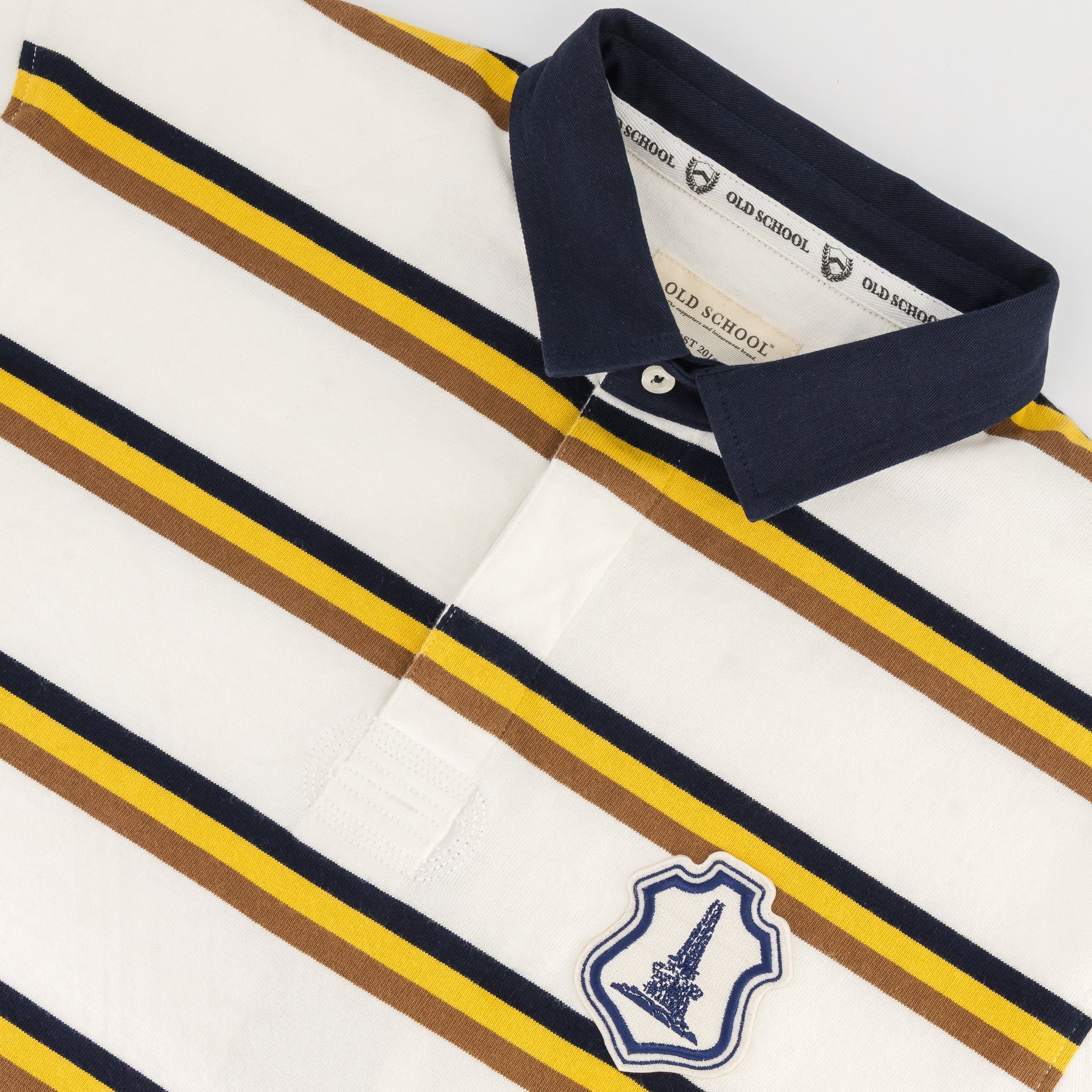 Schools Monument YD LS Rugby Jersey - White - Old School